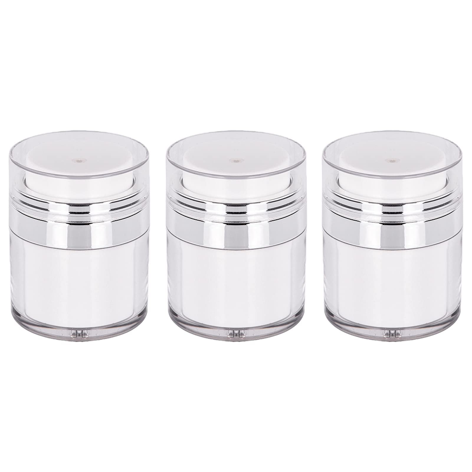 30ml Airless Pump Bottles (3-Pack) - Leak Proof Travel Containers for Lotions, Creams & Cosmetics | Portable Toiletry Dispenser for Skincare, Makeup & Haircare On-The-Go