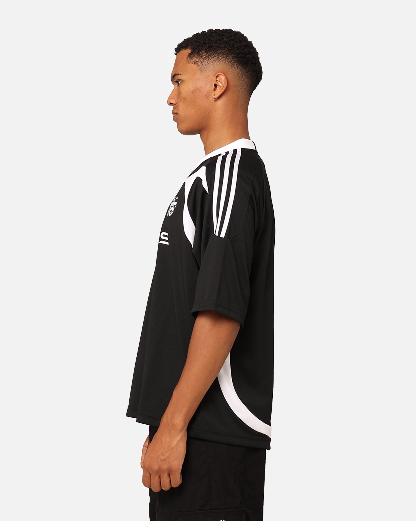 Adidas Oversized Short Sleeve Jersey T-Shirt for Men - Black Athletic Top for Basketball, Running & Casual Wear