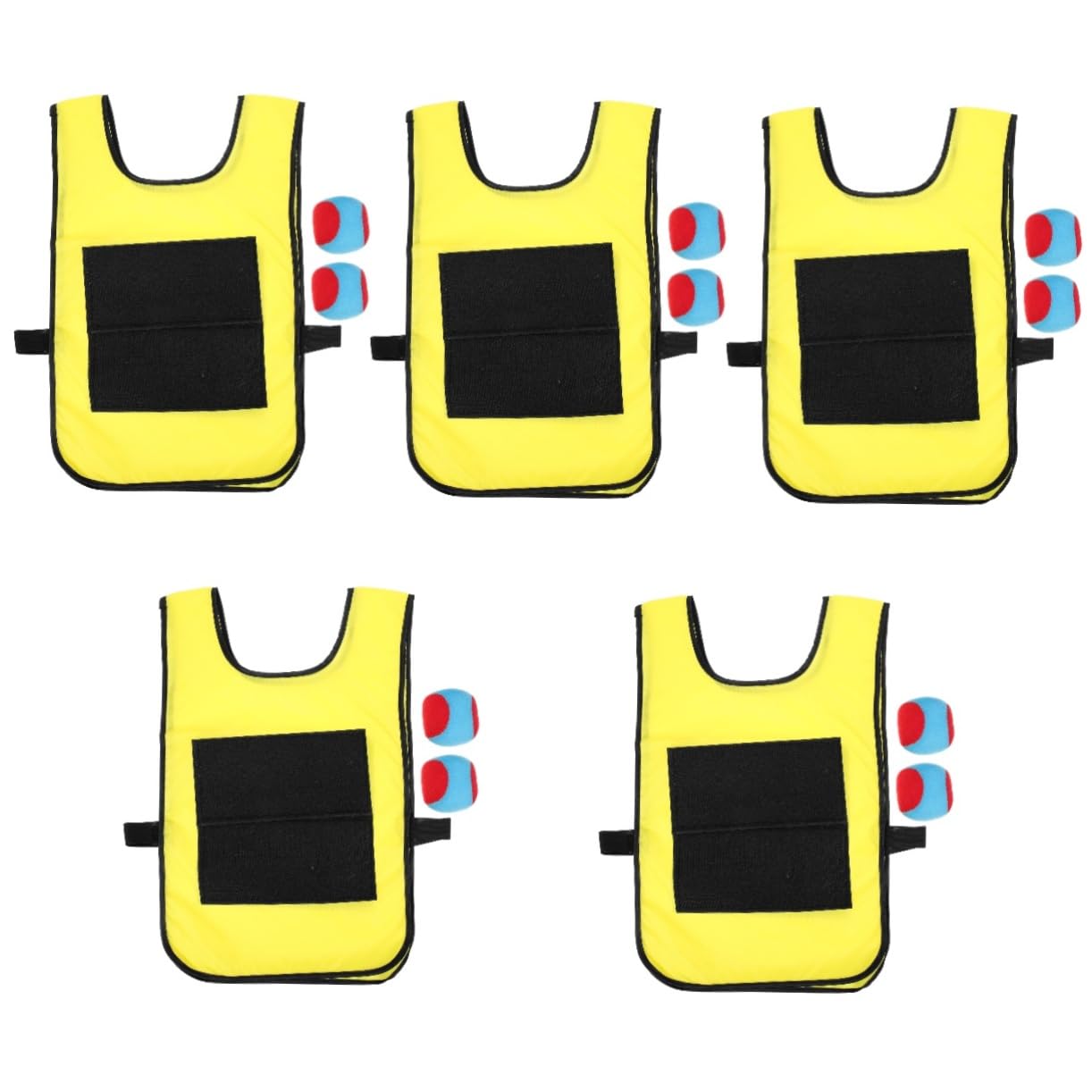 Sticky Target Outdoor Games for Kids - 4 Pack Sticky Vest Dodgeball Set with Spot It Game | Fun Interactive Outdoor Toys for Boys & Girls | Perfect for Backyard, Park, and Birthday Party Activities
