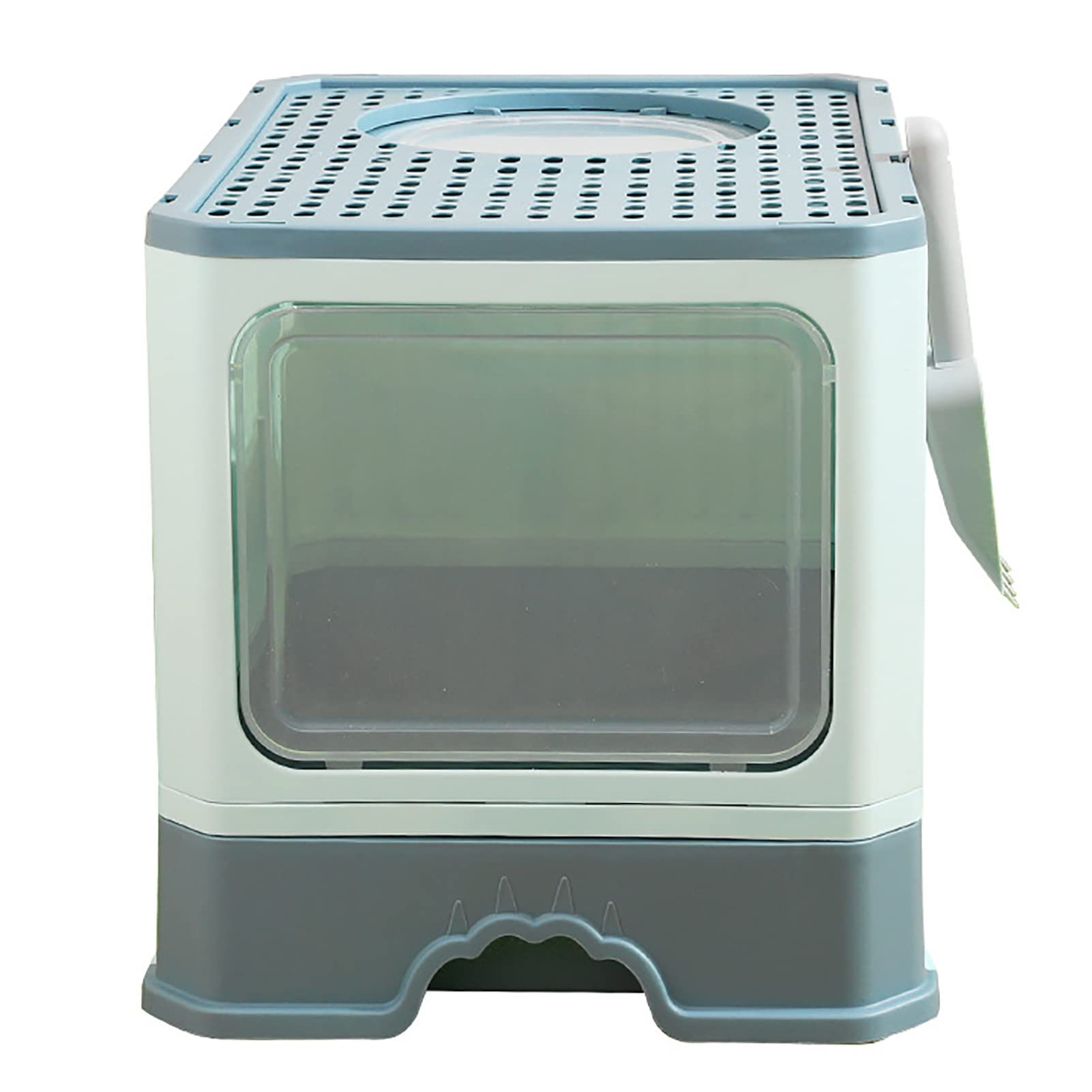 HYLK Large Enclosed Cat Litter Box with Lid - Drawer Type Anti-Splash Design, Odor Control & Easy to Clean for Medium & Large Cats - Perfect for Small Apartments & Multi-Cat Homes (Green)
