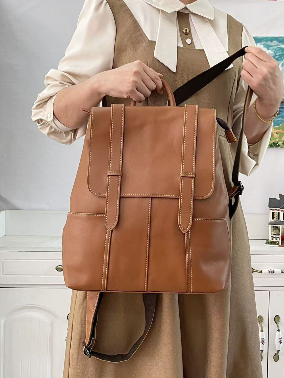 Stylish Minimalist Women's Backpack - Lightweight Durable Laptop Bag for Work, Travel & College | Perfect for Commuting, Business Trips & Everyday Use