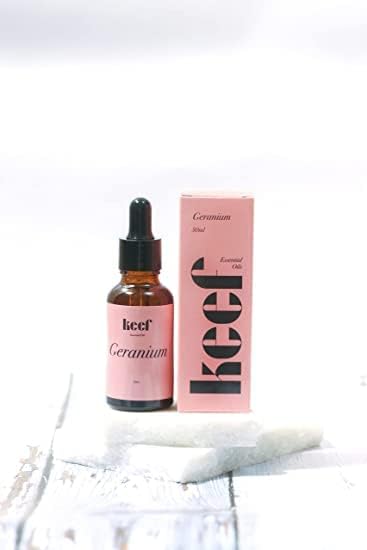 Pure Natural Geranium Essential Oil for Skin, Hair & Face Care - 15ml Aromatherapy Oil with Glass Dropper - Relaxing Massage Oil & Perfume for Stress Relief, Sleep Aid & Home Spa - Perfect for Diffusers, Bath & DIY Beauty Products