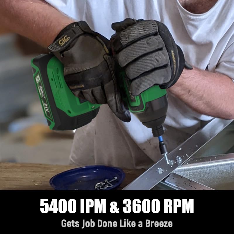 21V MAX Brushless Cordless Impact Driver Kit - 2035 In-lbs Torque, 1/4