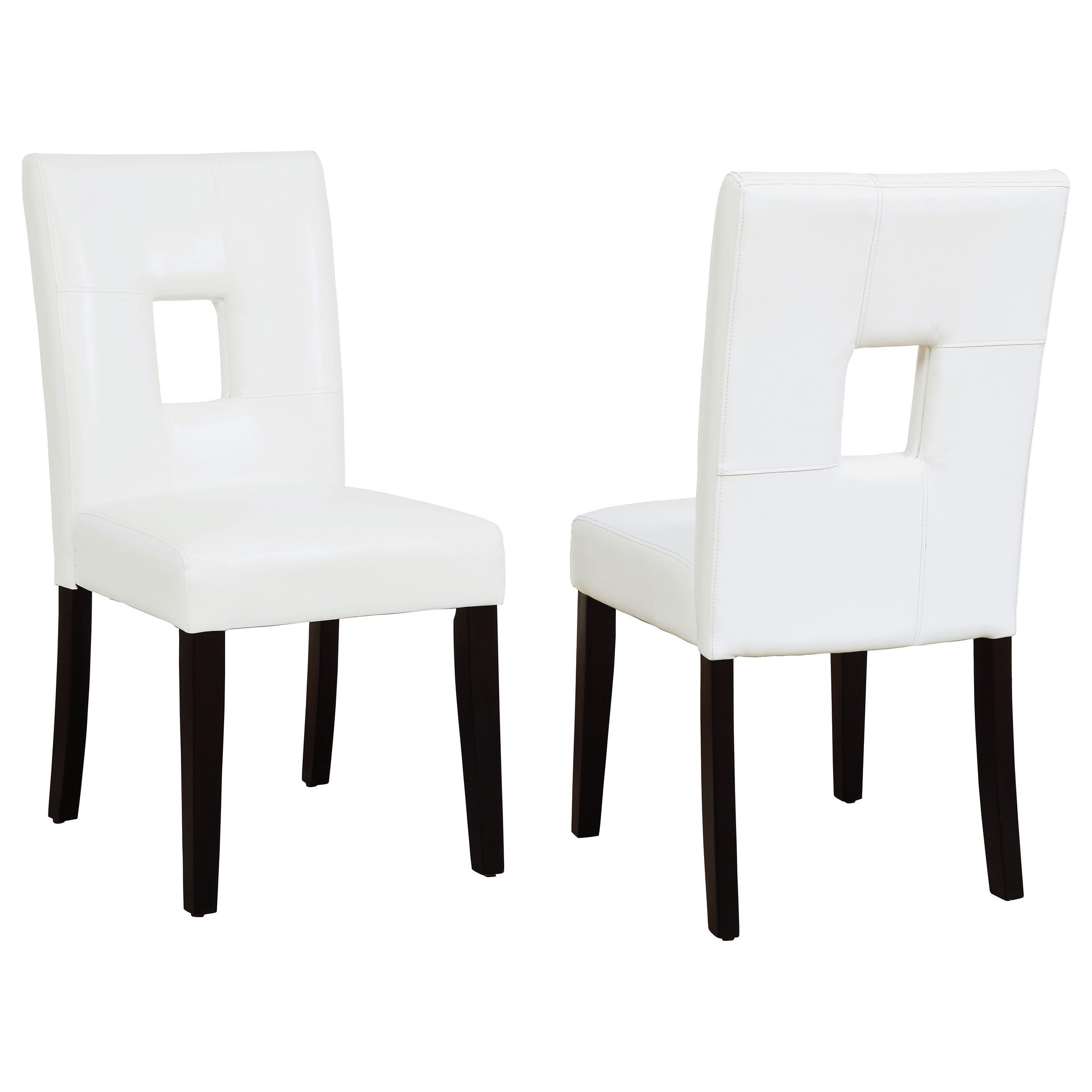 White Coaster Furniture Dining Chair 103612WHT - Modern Kitchen & Dining Room Accent Chair for Home, Restaurant, and Office Use