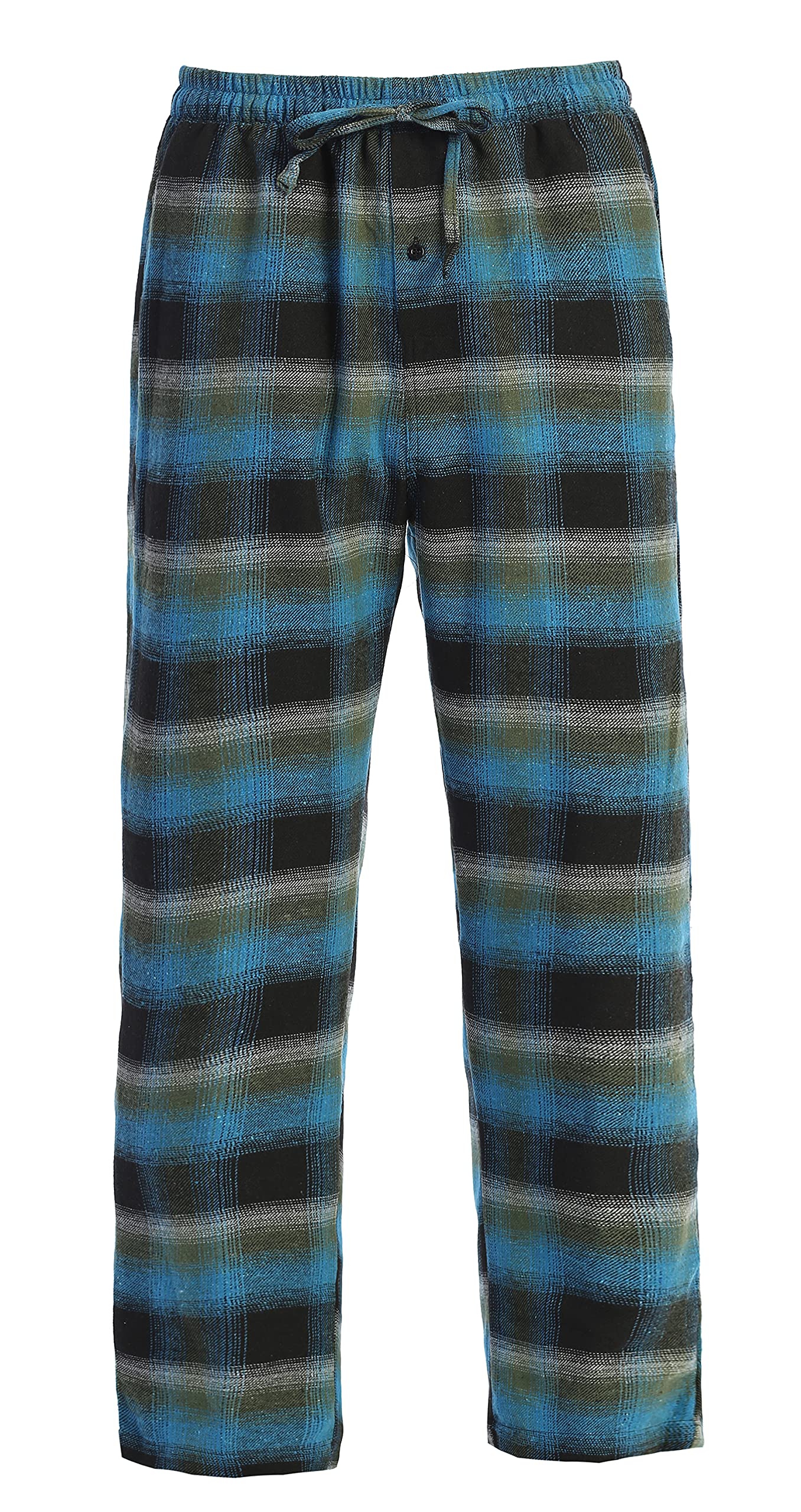 Gioberti Men's Soft Brushed Flannel Pajama Pants with Elastic Waist - Cozy Winter Sleepwear & Lounge Pants for Home Relaxation