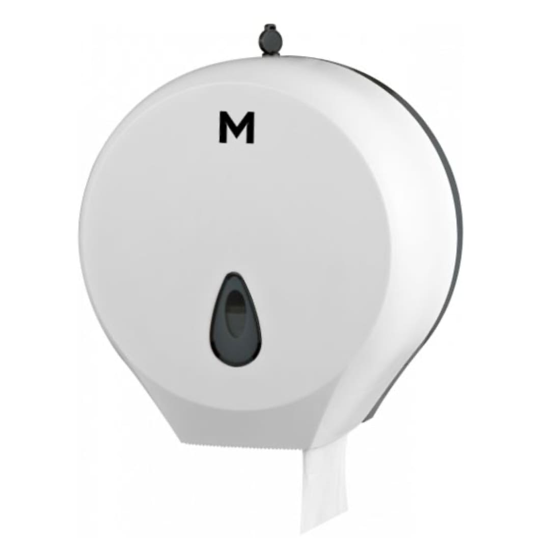 Single Jumbo Roll Dispenser - 1 Roll Capacity - White, Silver & Black Options - Perfect for Kitchen, Bathroom & Office Organization