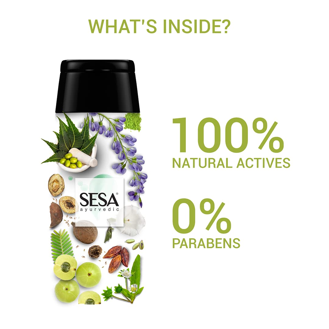 **SESA Ayurvedic Hair Oil 100ml & Ayurvedic Medicinal Shampoo 200ml Combo Pack – Controls Hair Fall, Nourishes Scalp, Promotes Hair Growth for Men & Women – Perfect for Daily Hair Care & Scalp Treatment**