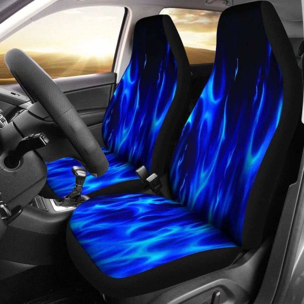 Blue Flames Design Car Seat Covers - Universal Fit for Cars, Trucks & SUVs - Premium Protection & Style Upgrade - Perfect for Daily Commute, Road Trips & Vehicle Customization