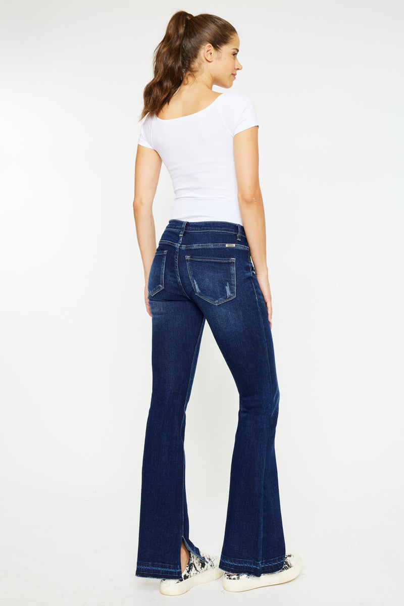 Blanca Maternity Flare Jeans for Women - Stretchy Comfortable Pregnancy Pants with Flared Leg - Perfect for Work, Casual Wear & Nursing