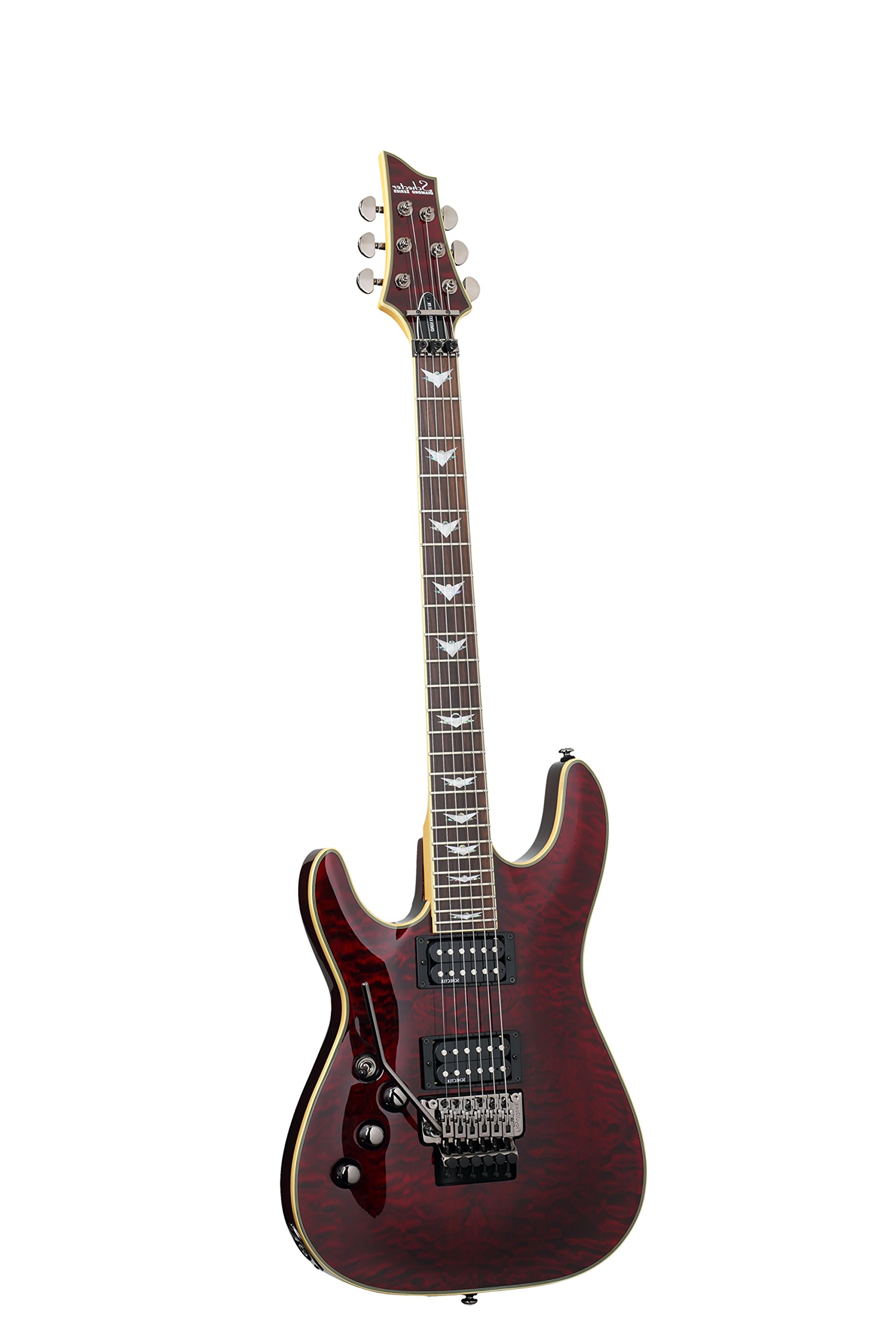 Schecter Omen Extreme-FR Left-Handed Electric Guitar - Black Cherry Finish | Professional Rock & Metal Guitar for Stage & Studio Performances
