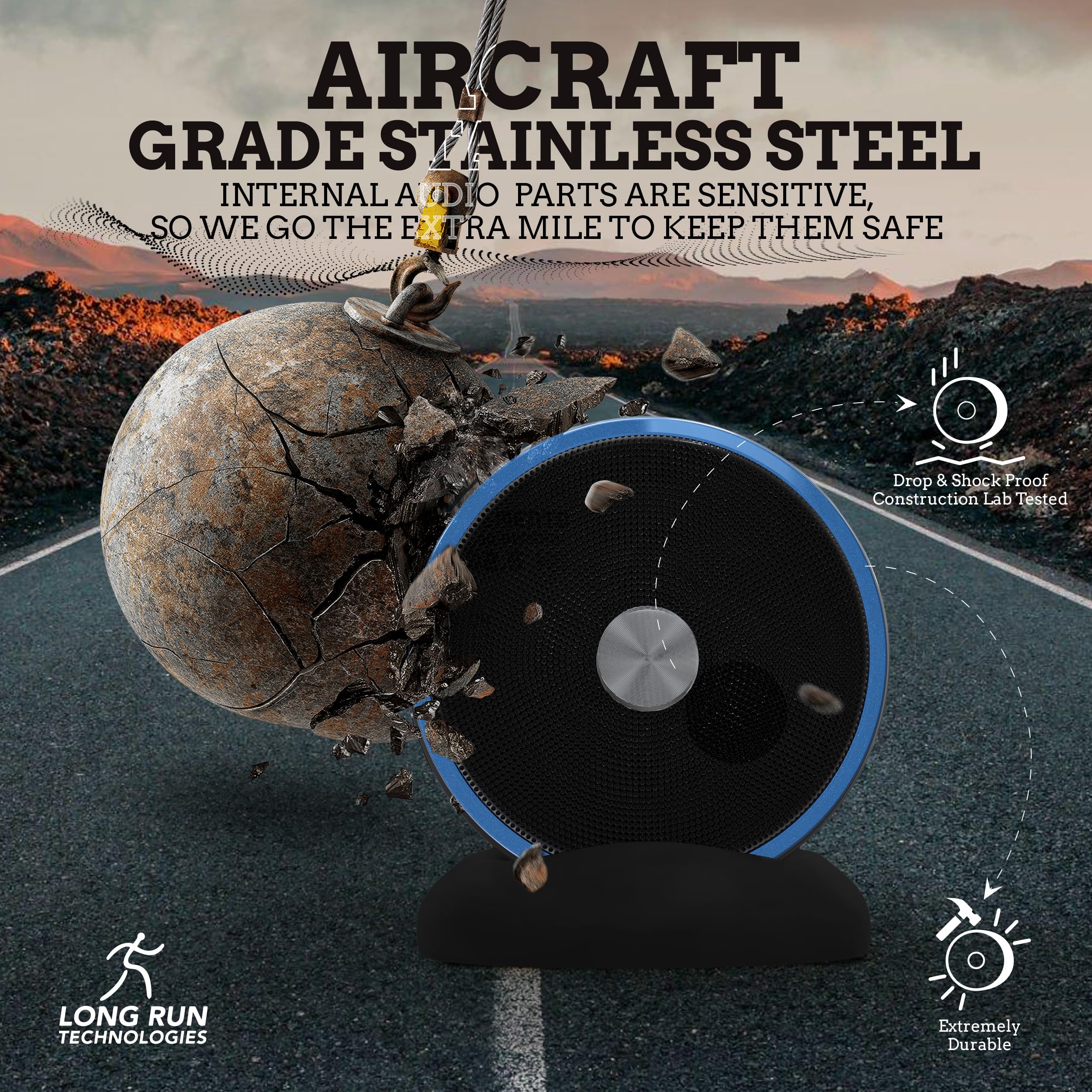 Wireless Bluetooth Surround Sound Speakers - Stereo Pairing Linkable Bluetooth Speakers for Home, TV, Car, and Outdoor Use - Perfect Gift for Dads