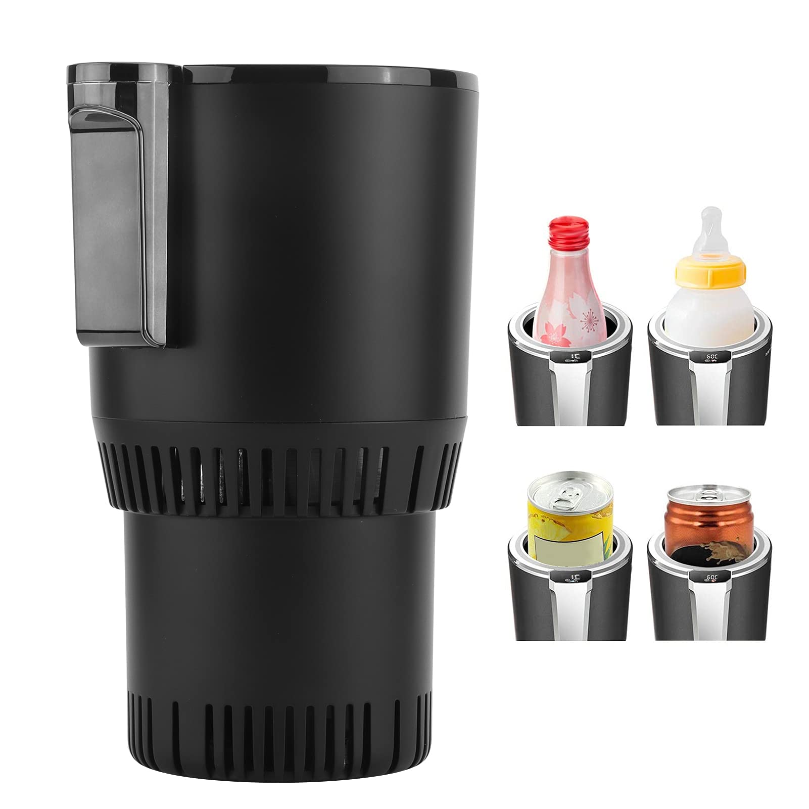 2-in-1 Smart Car Cup Holder Cooler & Warmer - Auto Drink Holder for Heating & Cooling Beverages - Perfect for Coffee, Tea & Cold Drinks on Road Trips & Commutes