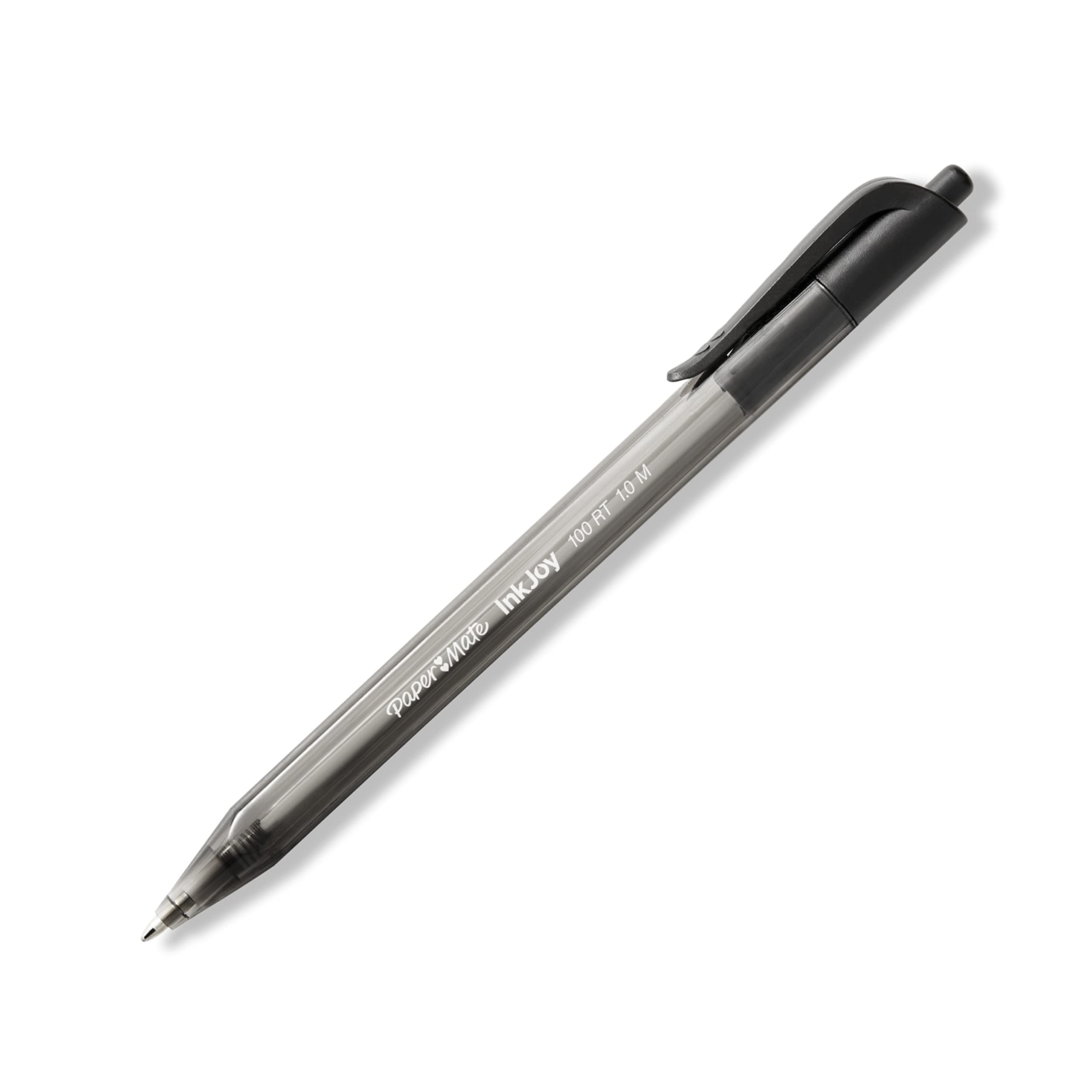 Paper Mate InkJoy 100RT Retractable Ballpoint Pens - 1.0mm Medium Point, Smooth Writing, 20 Pack Black Ink Pens for Office, School, Note Taking & Everyday Use