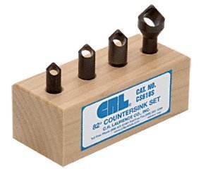 CRL Weldon Countersink Set - High Speed Steel Drill Bit Kit for Metal, Wood & Plastic - Perfect for DIY, Woodworking & Metalworking Projects