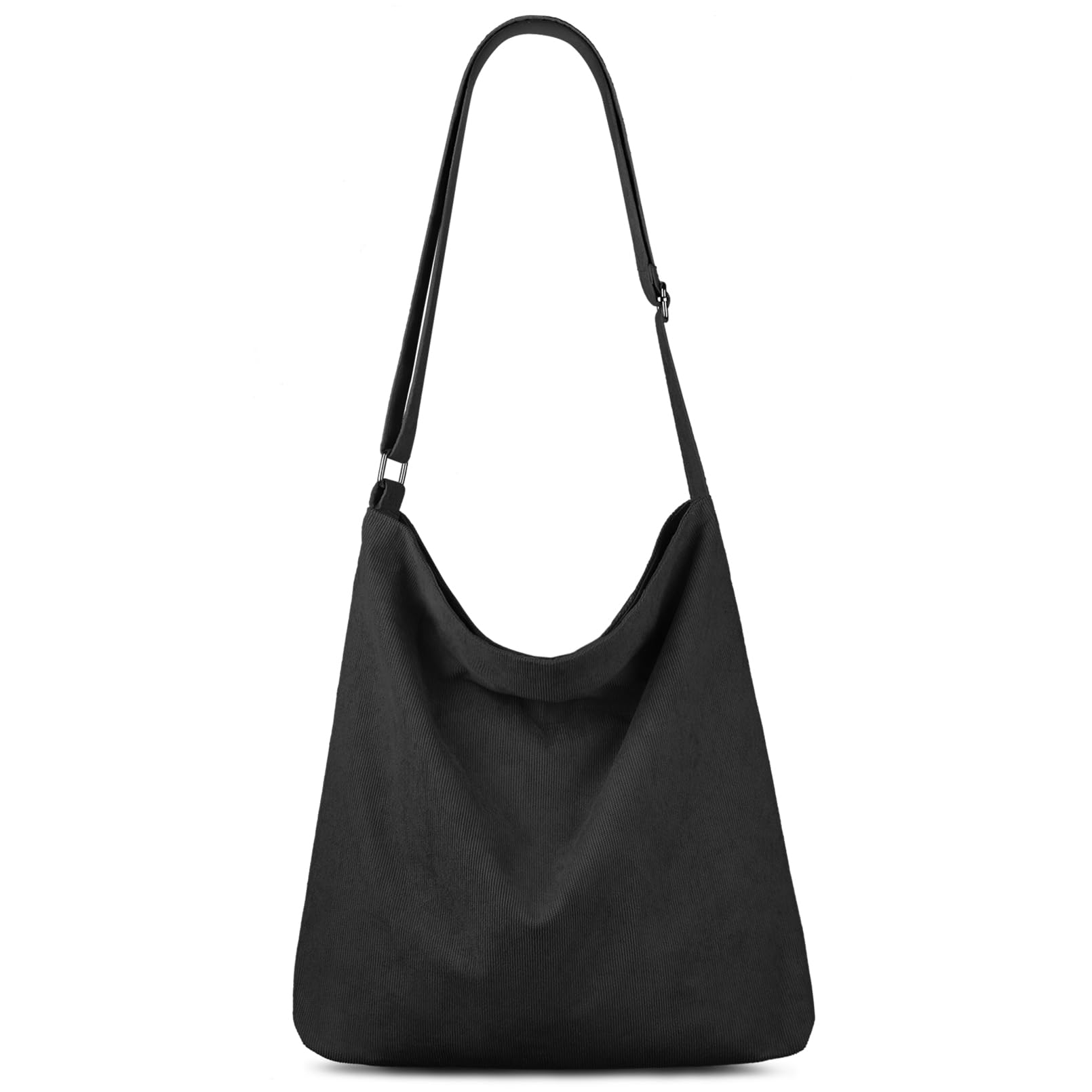 Kememo Women's Crossbody Hobo Bag - Corduroy Tote with Zipper Closure, Large Capacity Shoulder Purse for Work, School & Shopping | Stylish Everyday Handbag for Women & Girls
