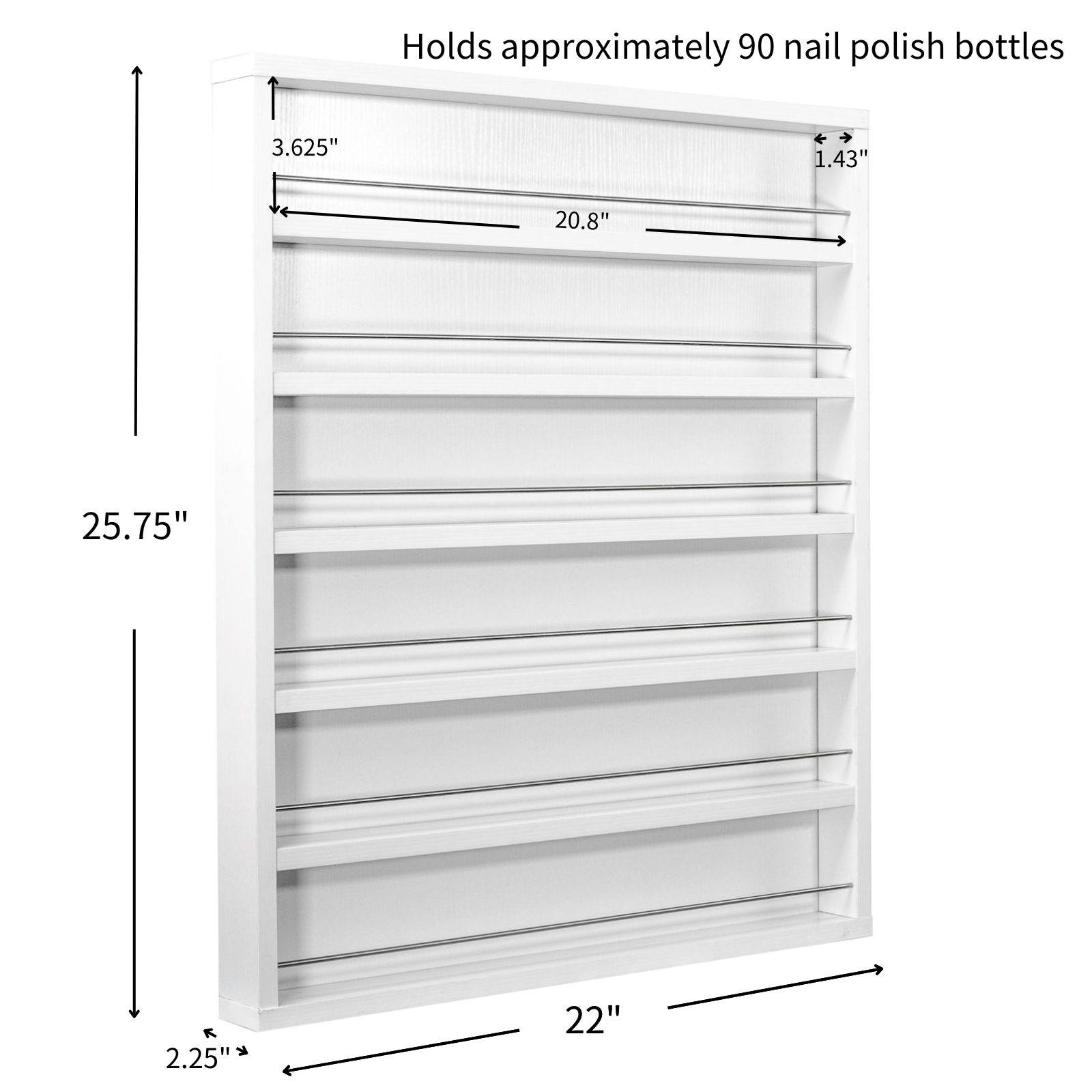 Alera Nail Polish Rack - 12 Tier Wall Mounted Organizer for Salon & Home Storage - Perfect for Nail Artists & DIY Enthusiasts