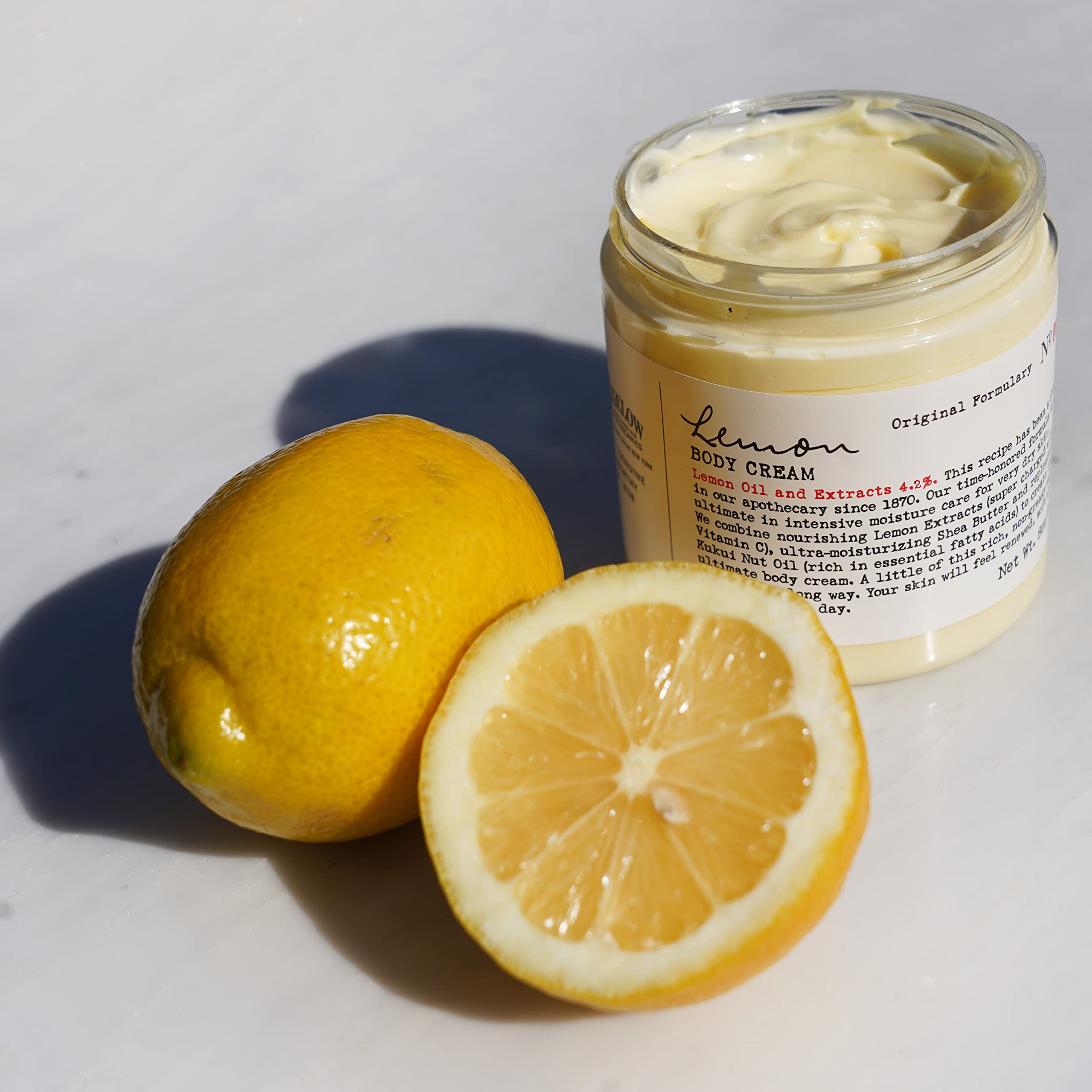 C.O. Bigelow Lemon Body Cream - Ultra Moisturizing Shea Butter & Kukui Nut Oil Body Lotion with Lemon Extract for Dry Skin - 8 oz - Perfect for Daily Hydration & After-Shower Care