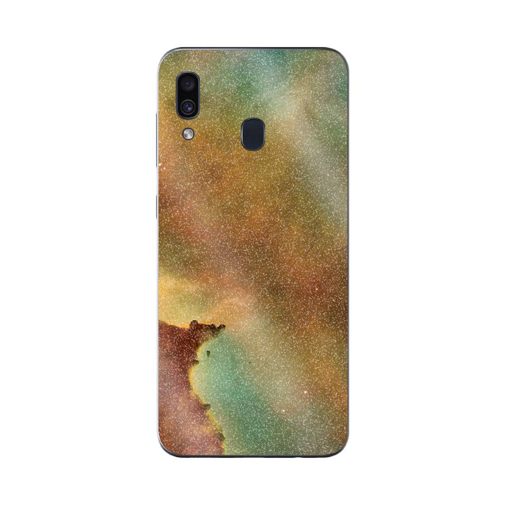 MightySkins Glossy Glitter Skin Cover for Samsung Galaxy A20 & A30 - Space Smoke Design | Scratch-Resistant Protective Case with Durable High-Gloss Finish | Easy to Apply & Remove | Made in USA | Perfect for Everyday Use, Travel & Style Customization