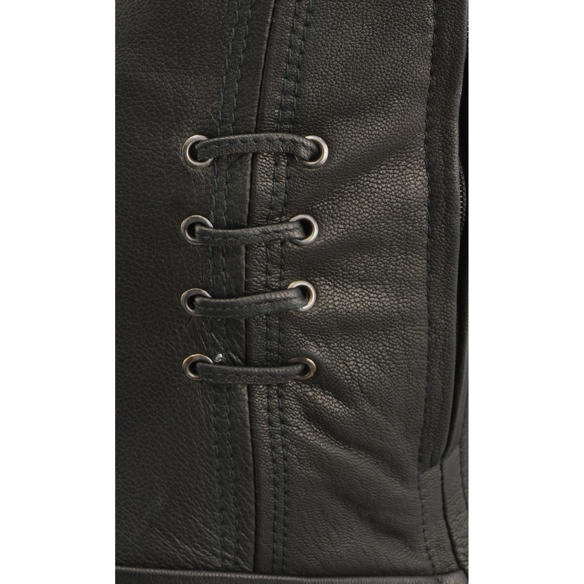Milwaukee Leather Women's Lightweight Scuba Racer Jacket with Lace & Grommet Details MLL2535 - Perfect for Motorcycle Riding, Casual Outfits & Fashionable Layering