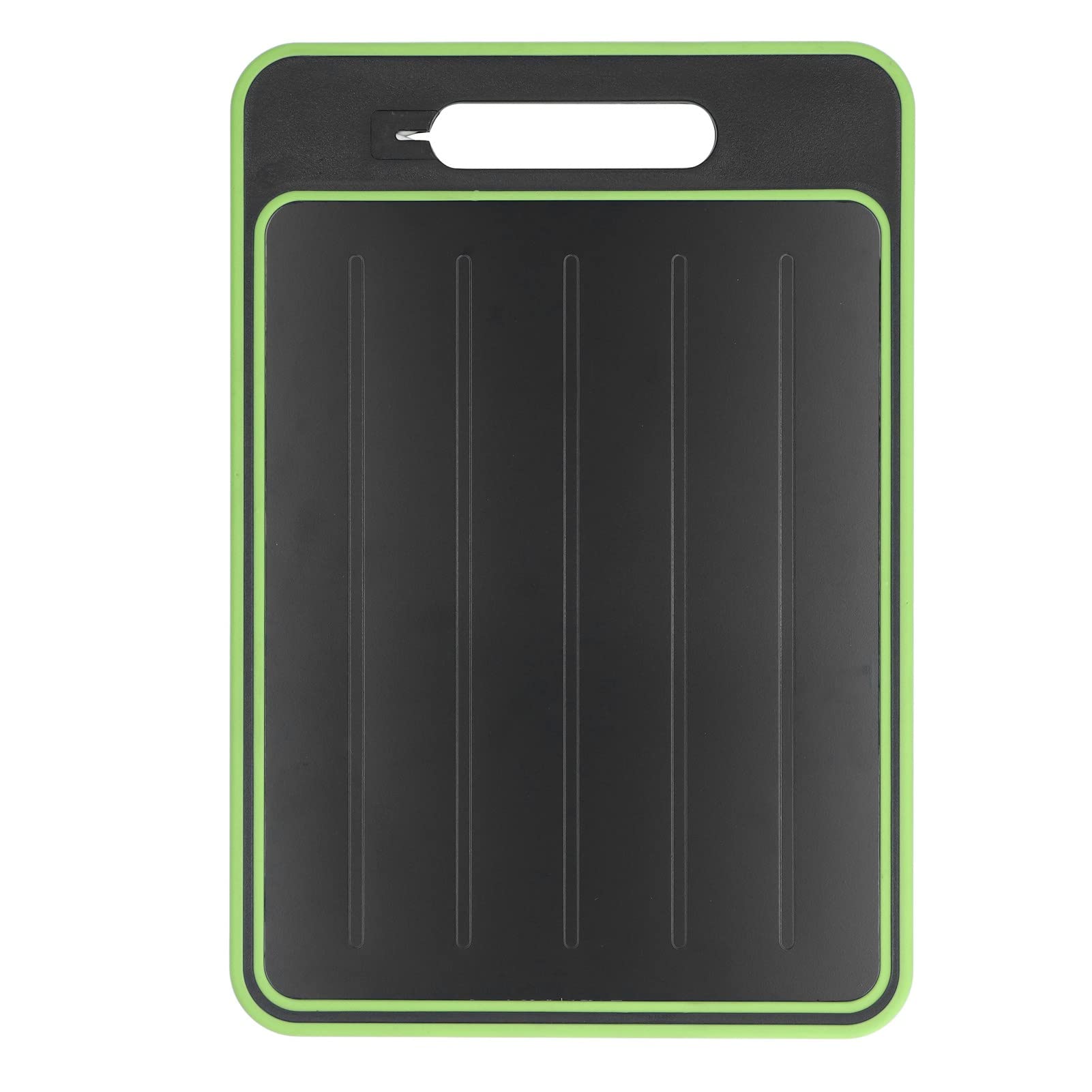 Premium Non-Slip Cutting Board for Kitchen - Double Sided Chopping Board with Juice Groove & Built-in Knife Sharpener - Perfect for Meat, Vegetables, Fruits - Ergonomic Handle for Easy Grip (Black) - Ideal for Home Cooking, Meal Prep & Professional Chefs