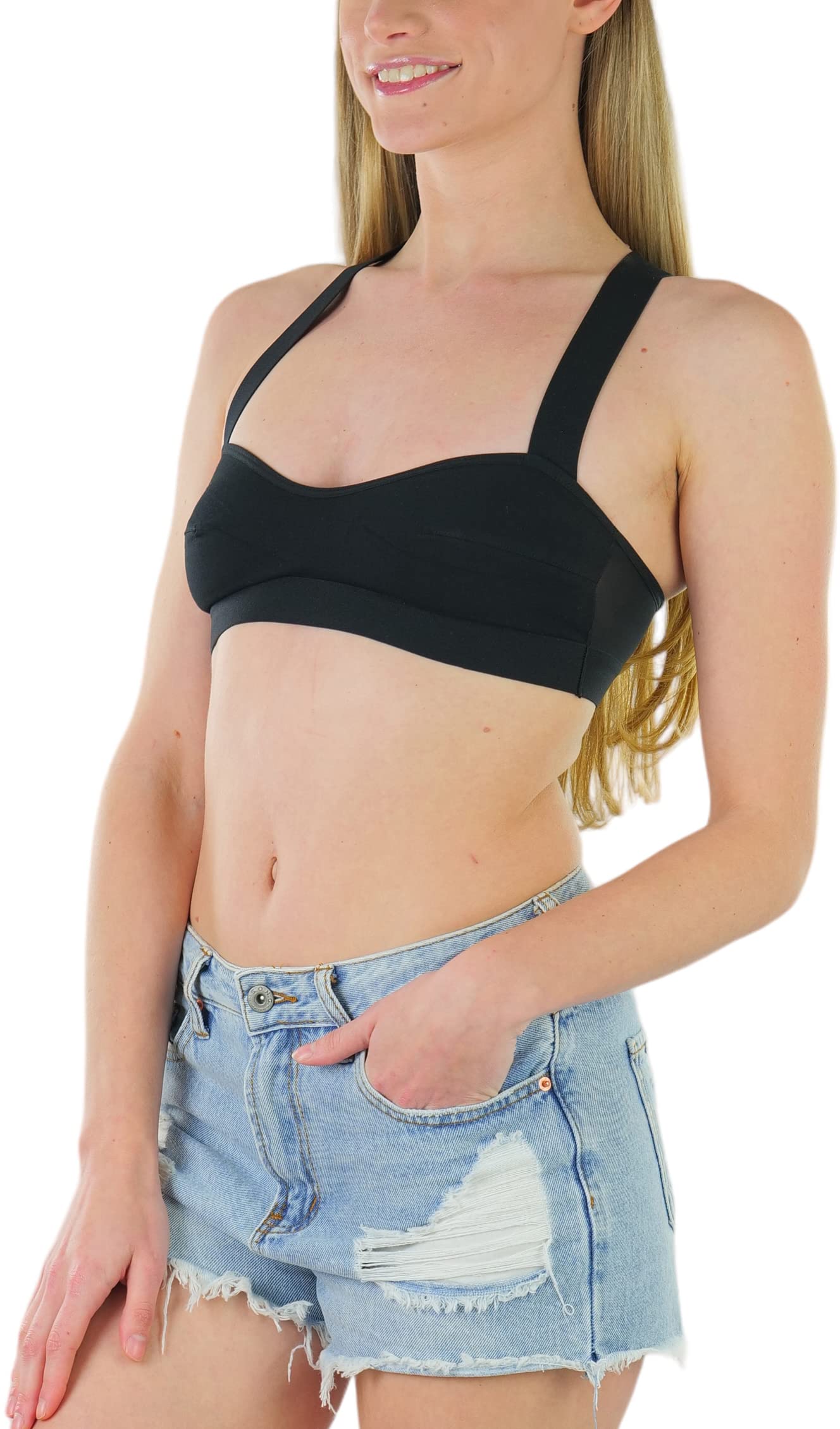 ToBeInStyle Women's Seamless Wire-Free Sports Bras & Bralettes - Supportive Comfort for Yoga, Gym & Everyday Wear