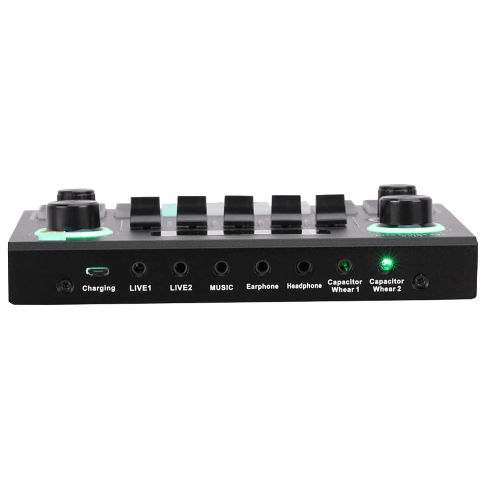 HUPYOMLER V9 Bluetooth Sound Card - USB Headset & Web Radio with Real-Time Audio for Singing, Streaming on Phone & Computer | Perfect for Karaoke, Podcasting & Live Broadcasting