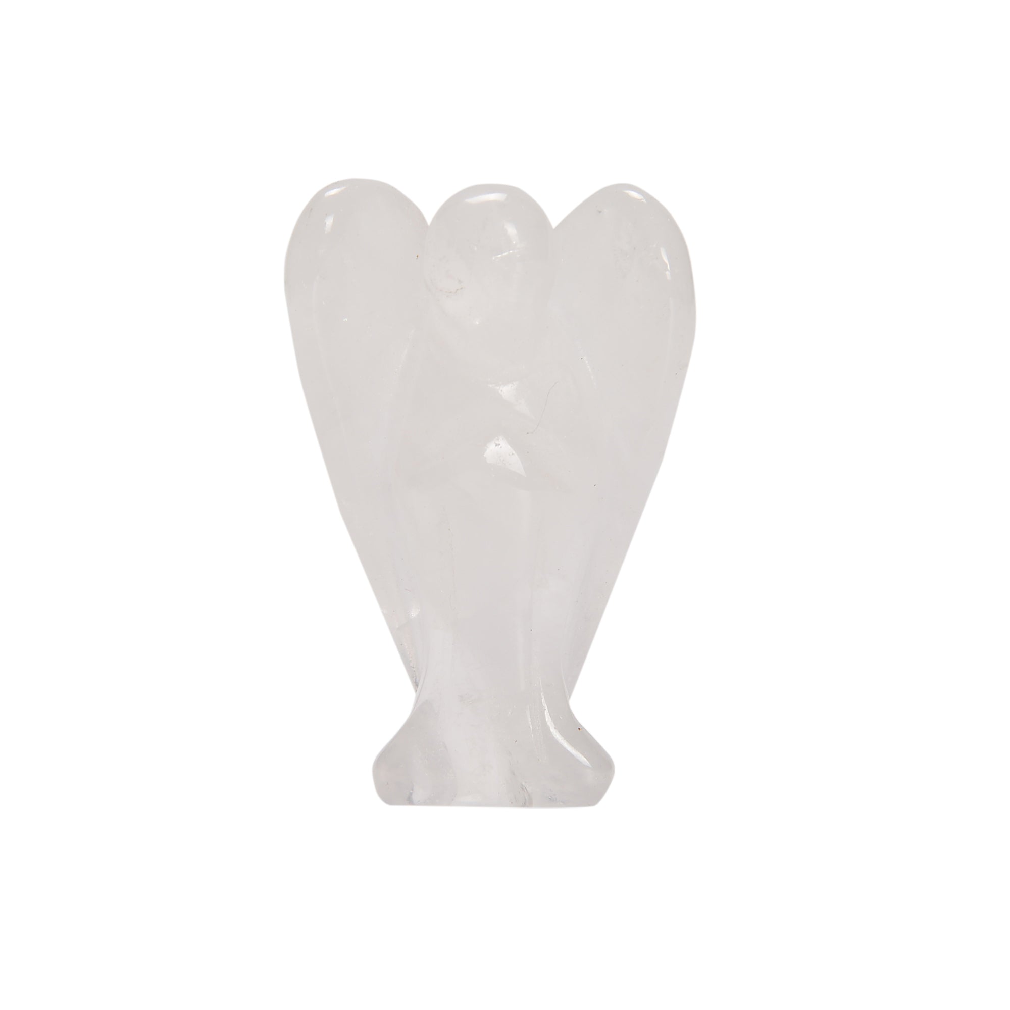 Hand Carved 2 Inch Clear Quartz Angel Figurine - Healing Crystal for Meditation, Home Decor & Spiritual Gifts