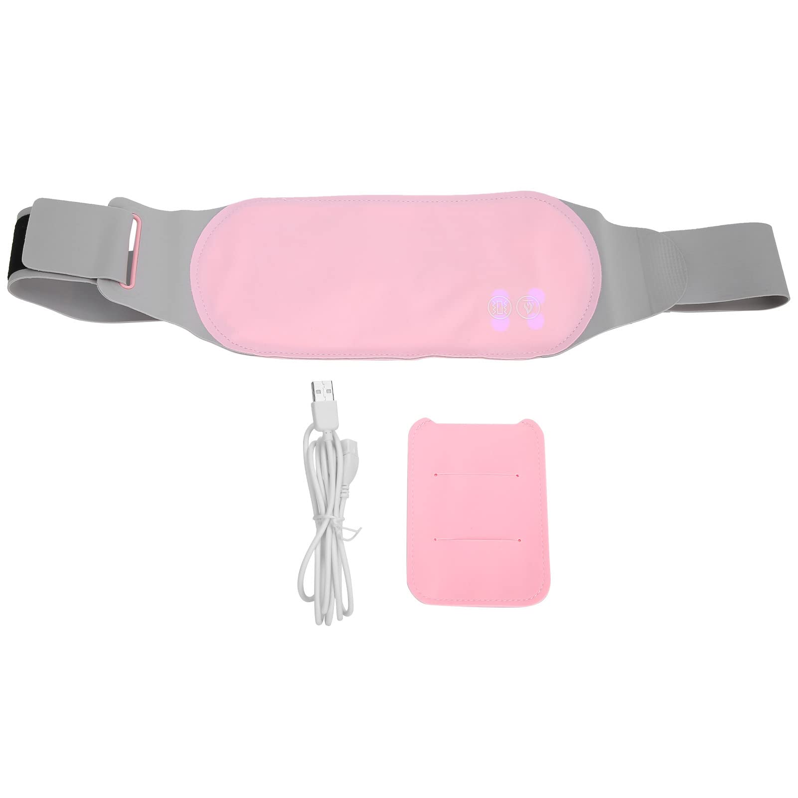 YUYTE Electric Heating Waist Belt - Adjustable Temperature 45-65℃, Plush Warm Moxibustion Belt for Women, Hot Compression Therapy for Back Pain Relief - Perfect for Period Cramps, Office Work & Winter Warmth