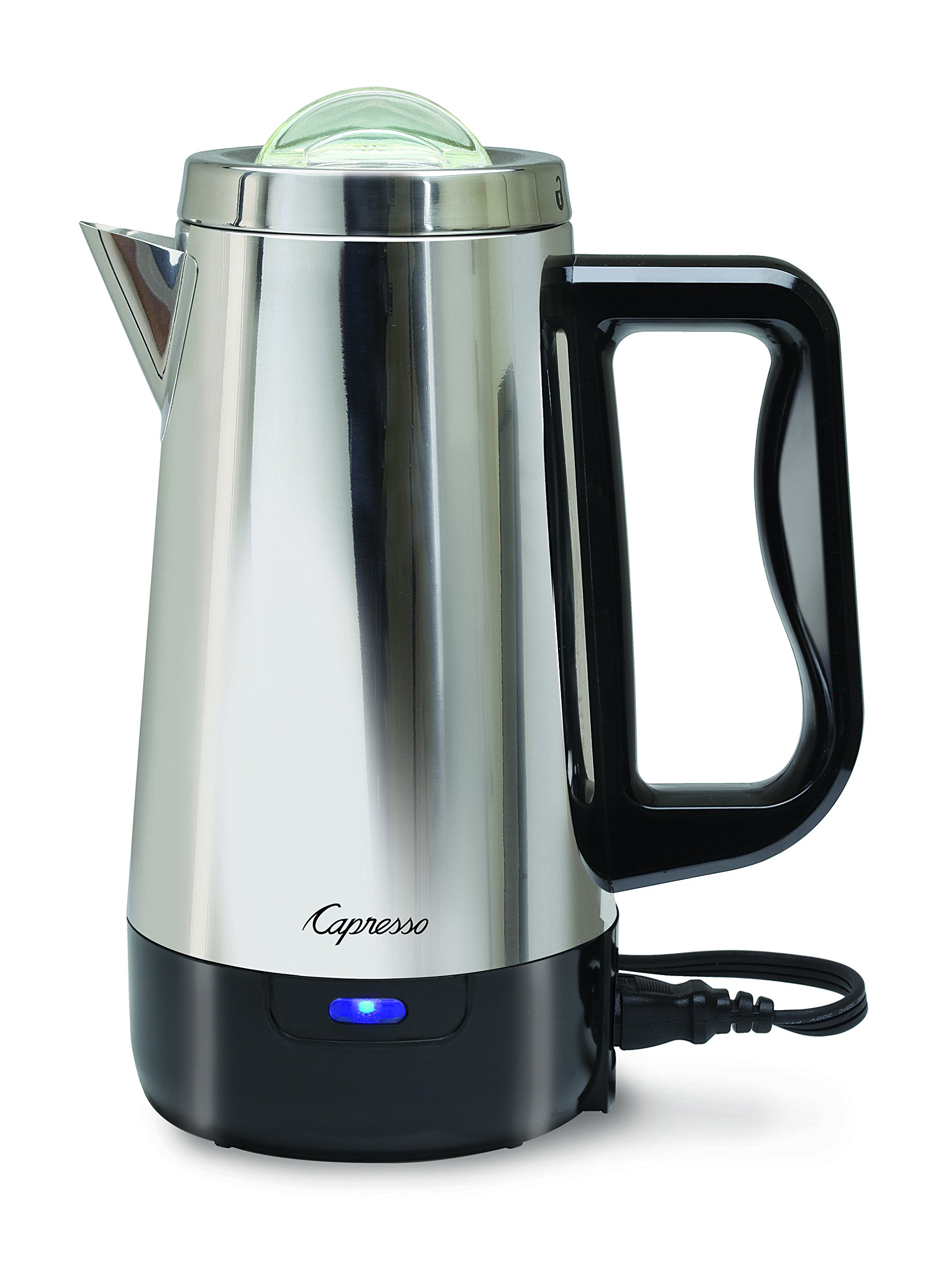 Capresso Perk 8 Cup Coffee Maker - Stainless Steel Drip Coffee Machine for Home & Office, Perfect for Morning Brews & Entertaining Guests