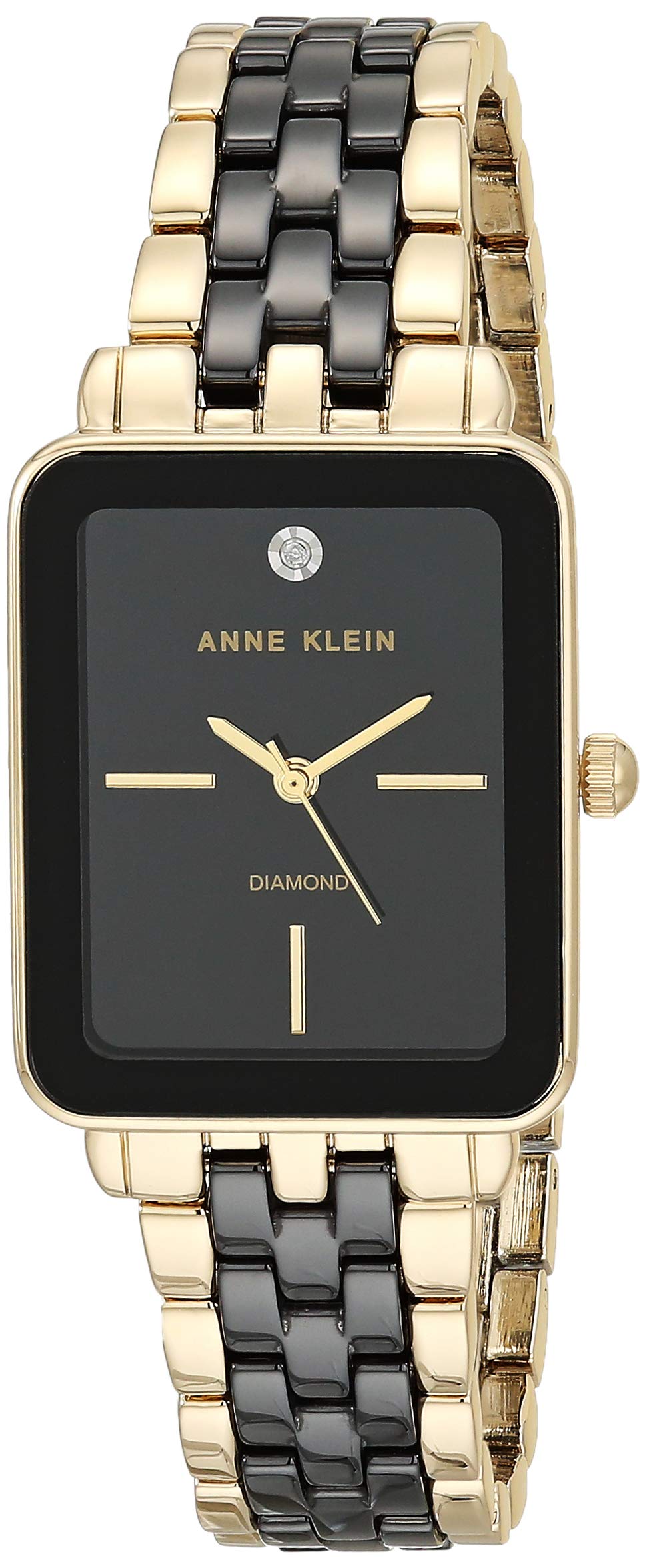 Anne Klein Women's AK/3668 Genuine Diamond Dial Ceramic Bracelet Watch - Elegant Dress Watch for Office, Party & Special Occasions