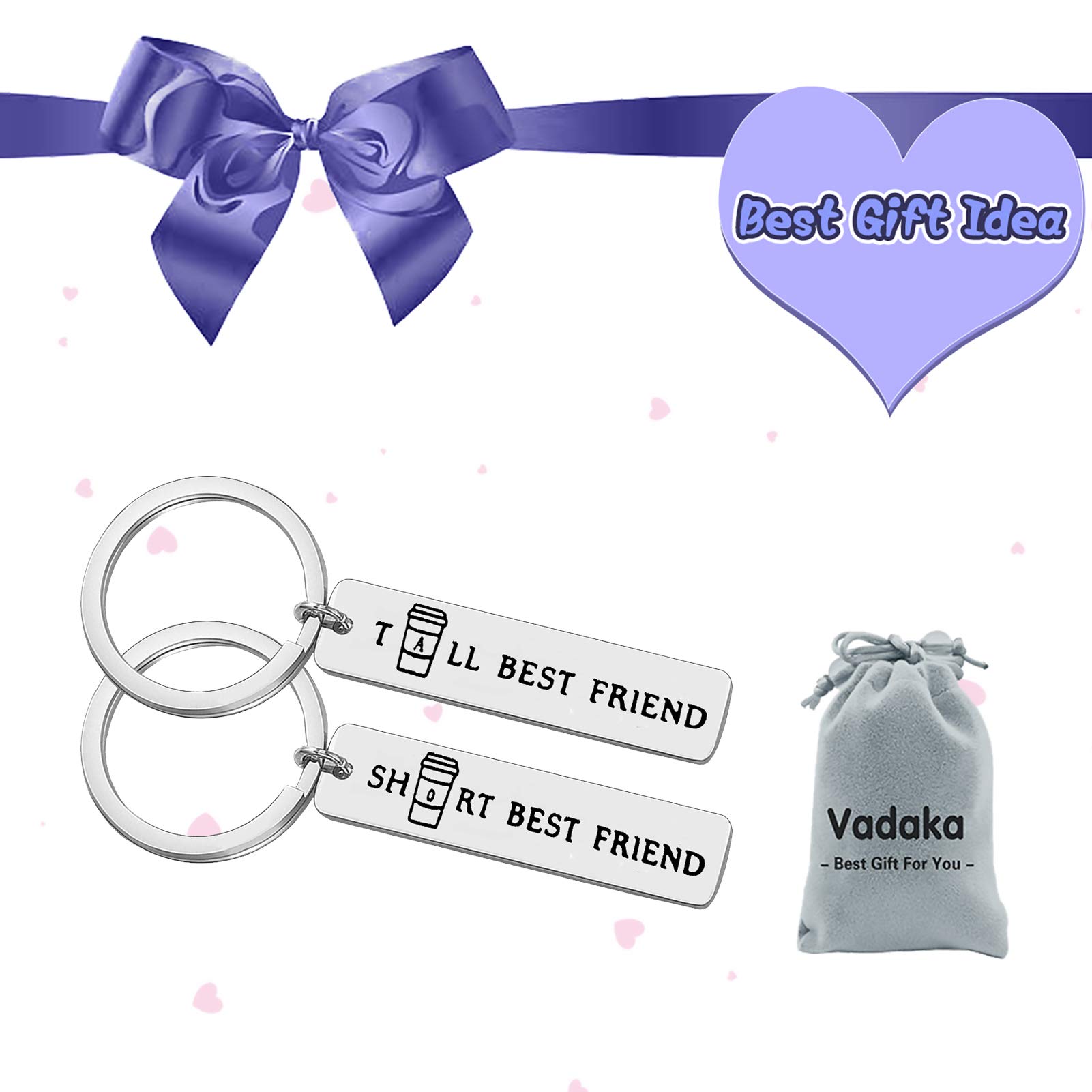 Best Friend Jewelry Keychain Set of 2 - Cute Coffee Lover Gifts for Women & Men - Sister Friendship Keyring for Birthday, Graduation - Perfect for Bestie, Couple & BFF Gifts (Ideal for Coffee Dates, Office Decor & Everyday Carry)