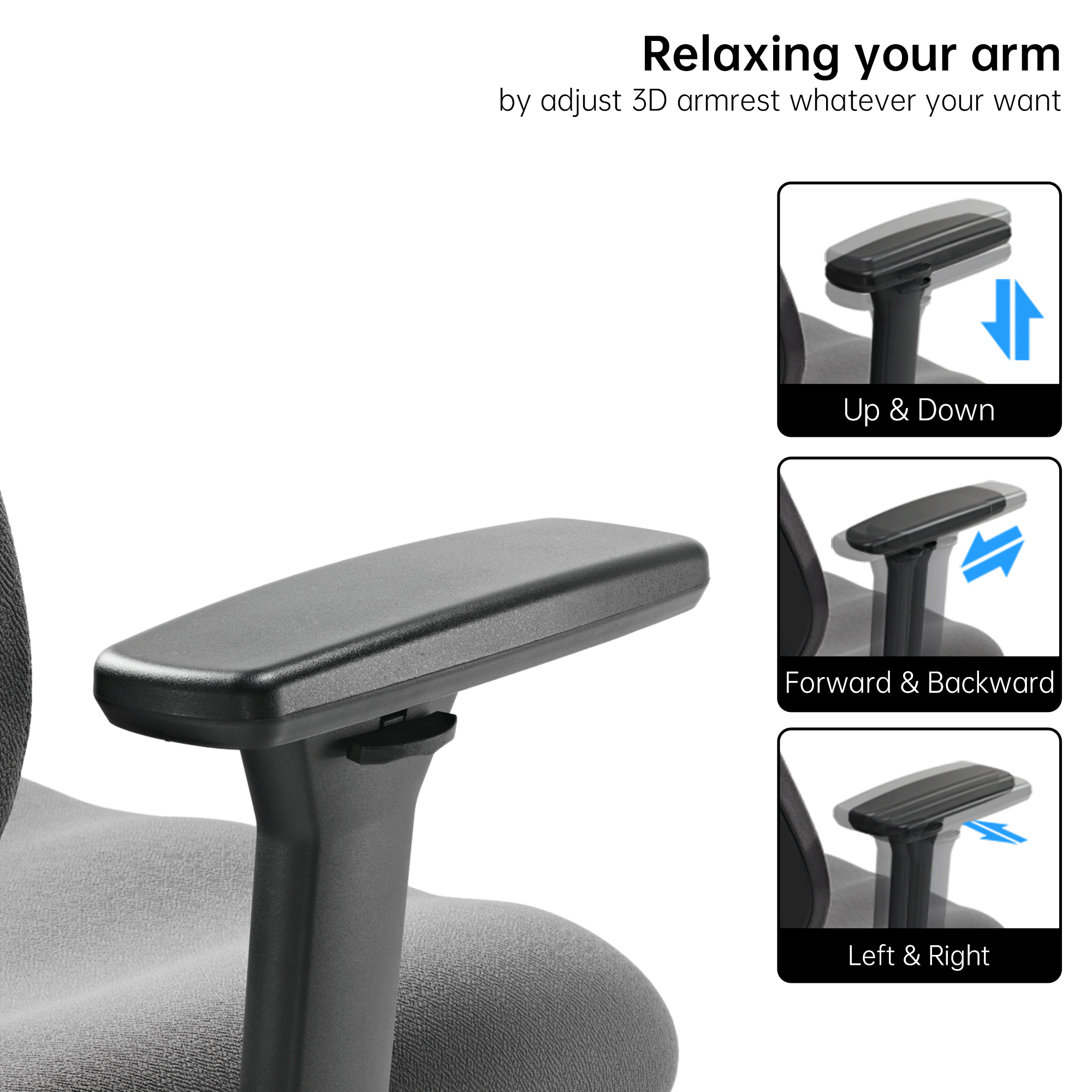 Ergonomic Office Chair with Dual Backrests & Flex Support - Perfect for Home Office, Gaming, and Long Work Sessions