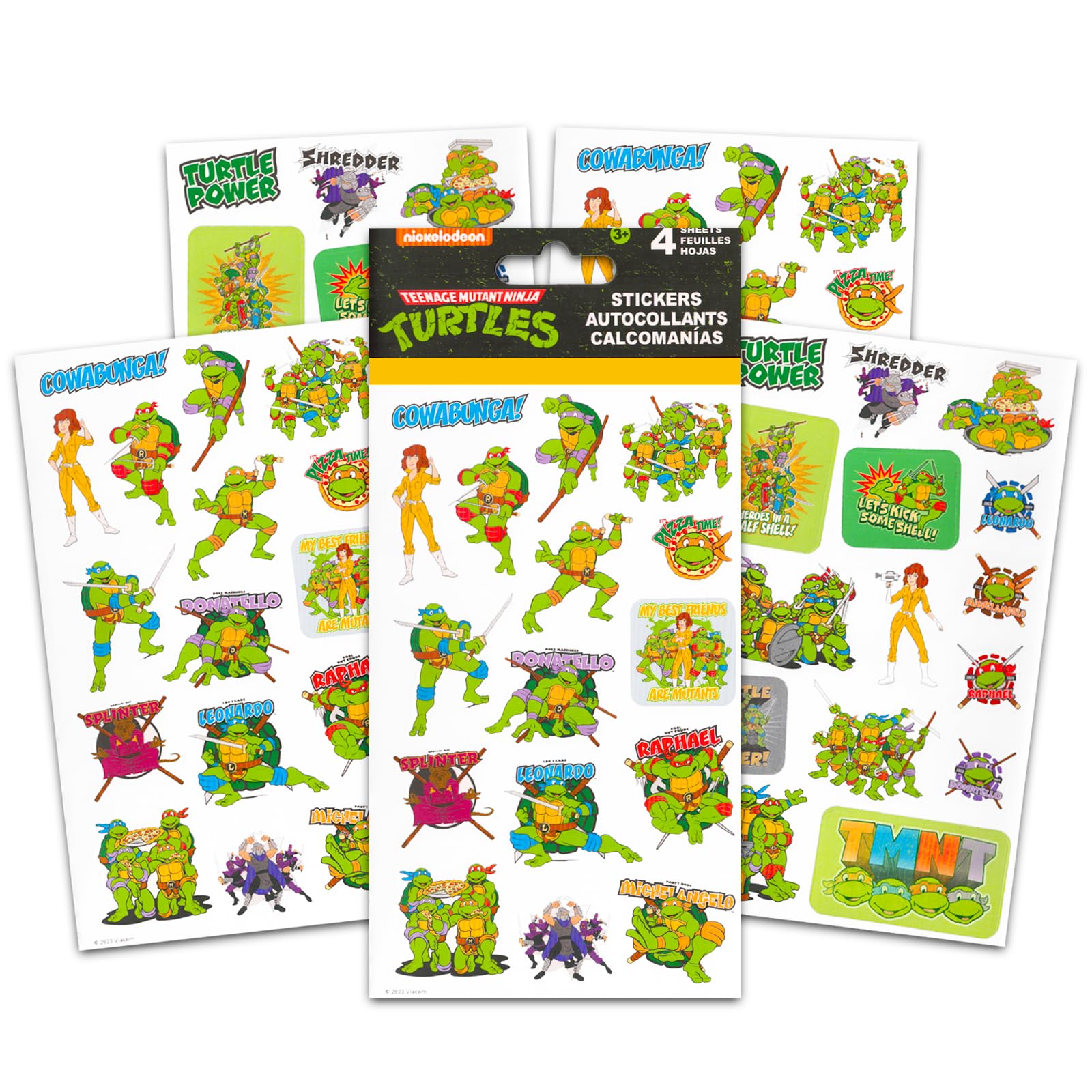 TMNT Stickers Party Favors Set - 120 Teenage Mutant Ninja Turtles Stickers for Kids, Boys & Girls | Decals, Sticker Book | Perfect for Birthday Parties, School Rewards & Scrapbooking