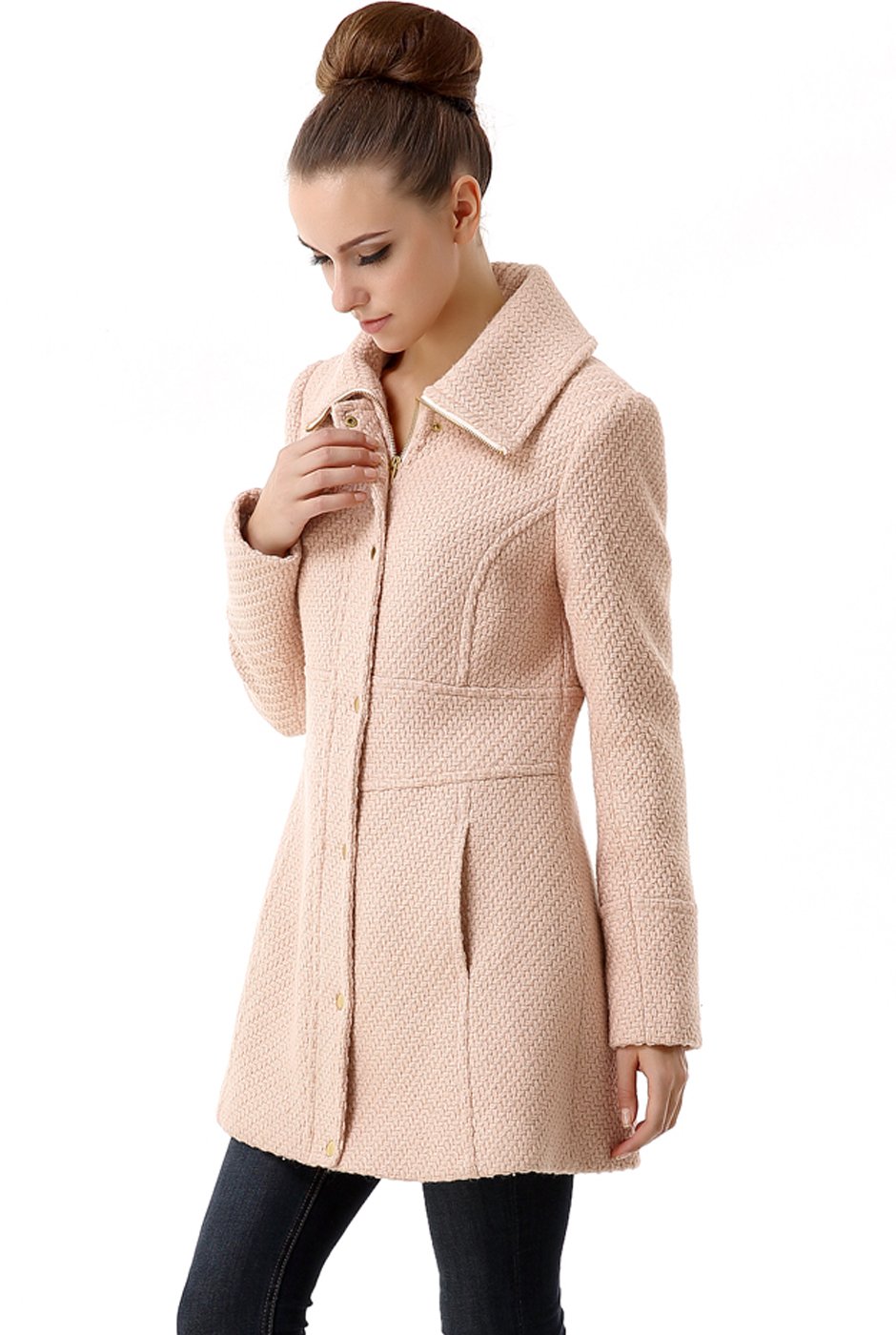 BGSD Women's Lorelei Boucle Wool Blend Walking Coat - Warm Winter Trench Coat for Casual Outings, Work & Travel