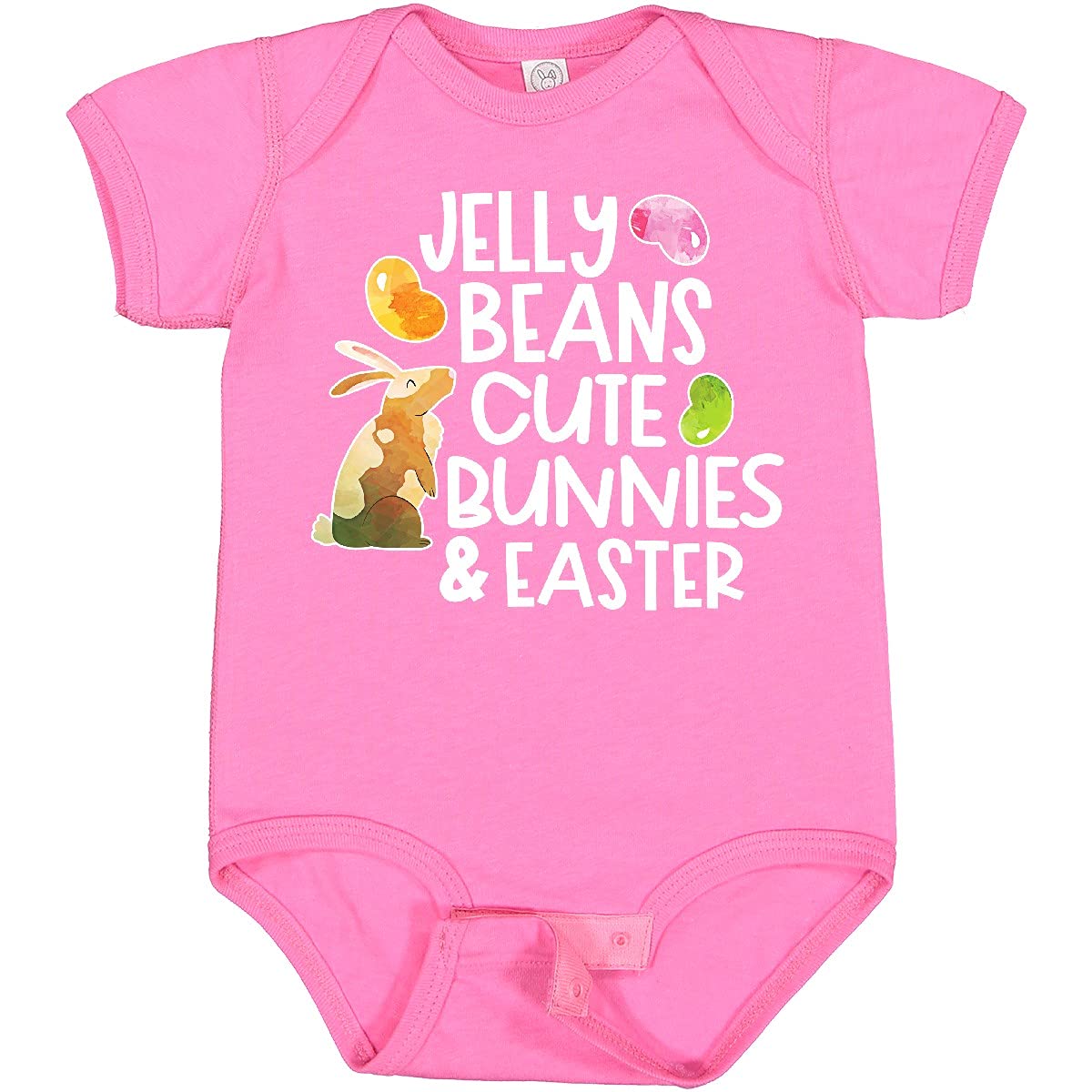 Inktastic Jelly Beans Cute Bunnies and Easter Baby Bodysuit - Soft Cotton Infant Onesie for Easter Outfits, Spring Photoshoots & Holiday Celebrations