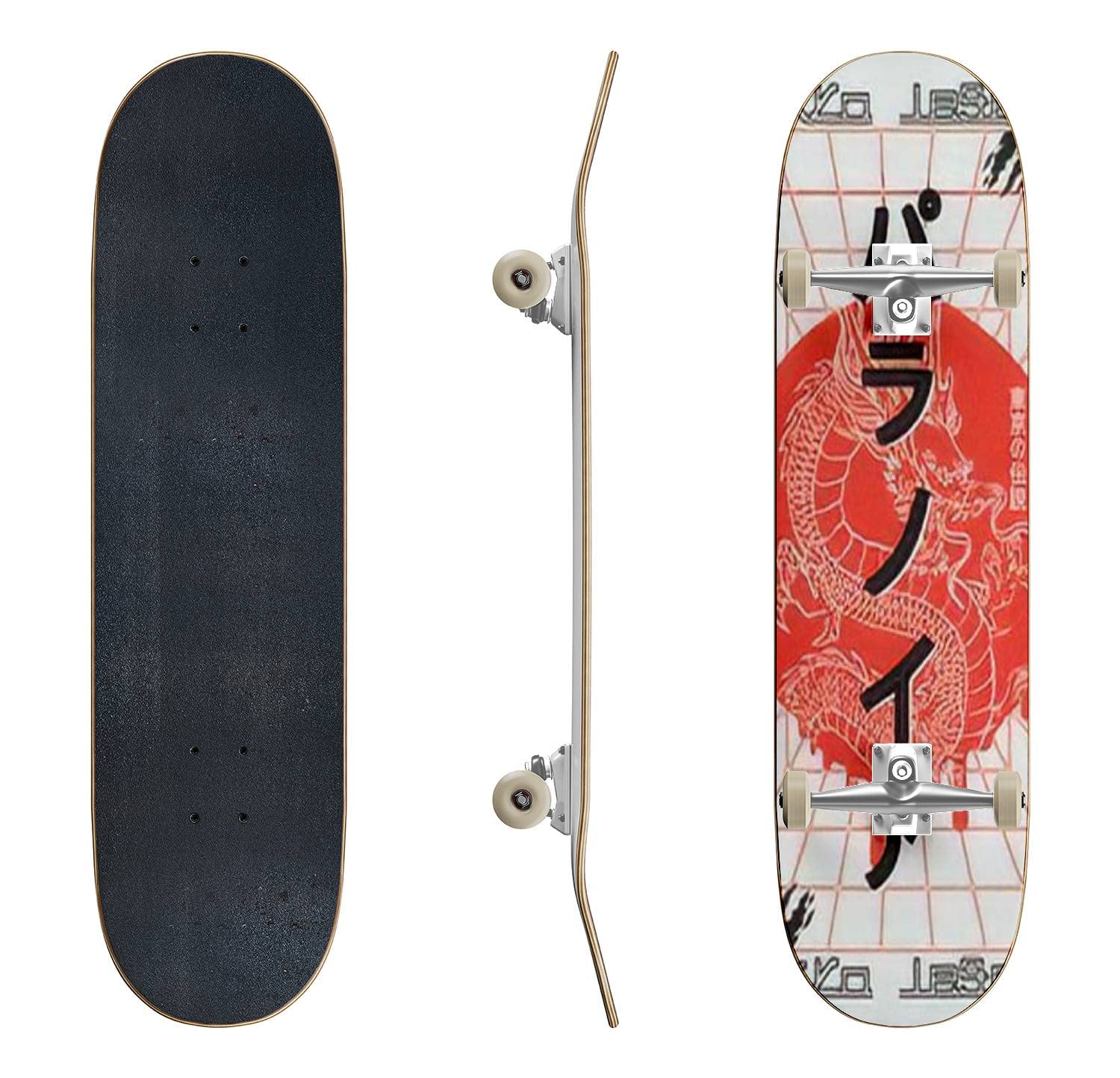 Dragon Classic Concave Skateboard - Premium Longboard for Beginners & Pros | Extreme Sports Equipment | Cool Teen Gifts for Skateboarding Enthusiasts | Perfect for Street Skating, Park Tricks & Commuting