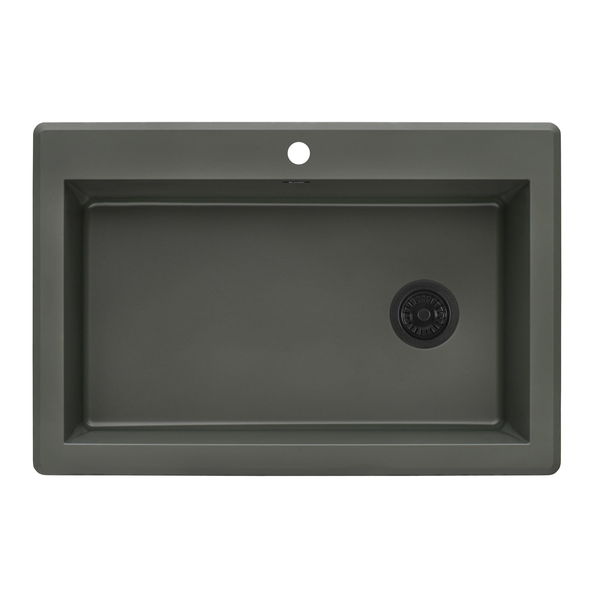 Ruvati RVG1033RN 33-inch Topmount Single Bowl Kitchen Sink - Premium epiGranite Composite - Perfect for Modern Kitchens & Small Spaces