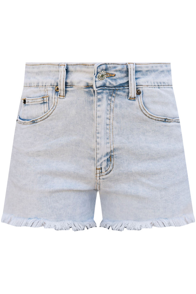 Best Light Wash Denim Shorts for Women - High Waisted Distressed Denim Shorts | Comfortable Summer Casual Shorts for Beach, Travel & Streetwear