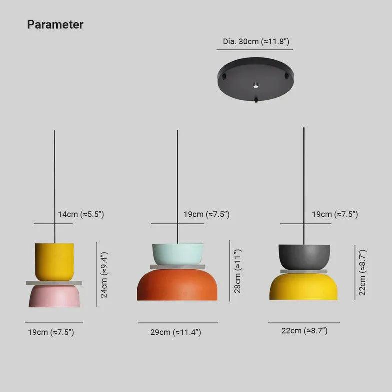 Modern Stacked Shape Pendant Light for Dining Room - Elegant Ceiling Lighting Fixture for Kitchen Island, Breakfast Nook & Contemporary Home Decor