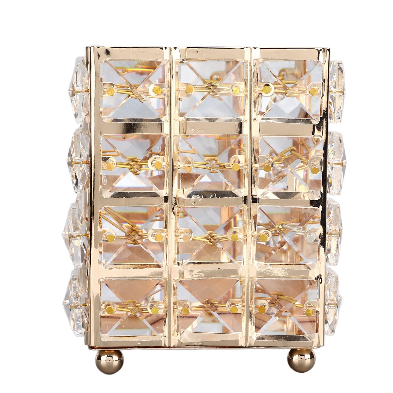 Luxury Crystal Jewelry Box - European Style Decorative Storage Case for Rings, Necklaces & Small Treasures - Elegant Home Decor for Vanity, Dresser or Nightstand (Gold)