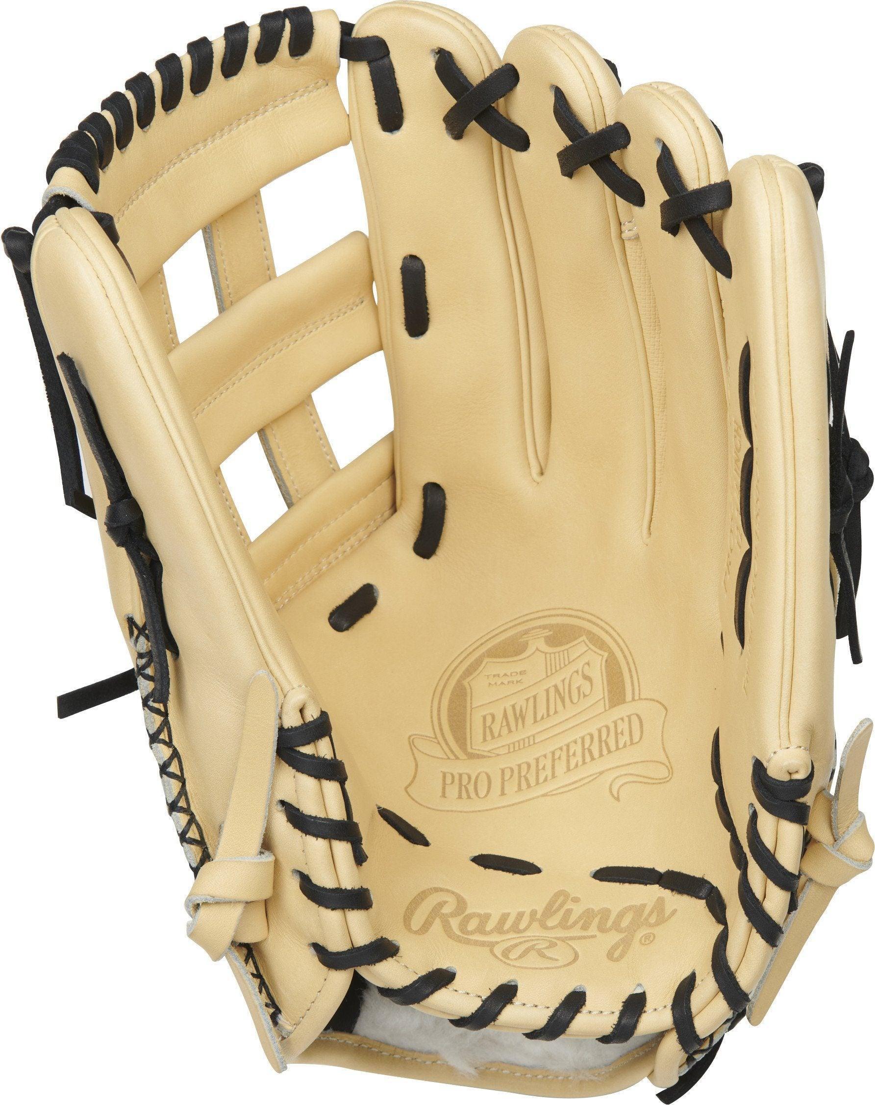 Rawlings Pro Preferred 12.75 Inch Outfield Baseball Glove - PROS3039 6CSS | Premium Leather Mitt for Outfielders | Perfect for Training, Games & Professional Play