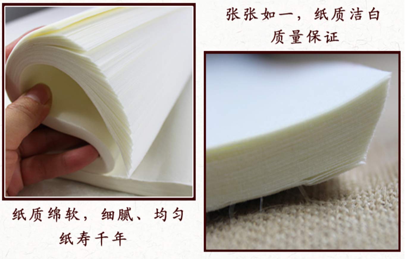 Premium MEGREZ Chinese Japanese Calligraphy Paper - Xuan Rice Paper for Sumi Ink Brush Writing, Painting & Artwork - 13.4