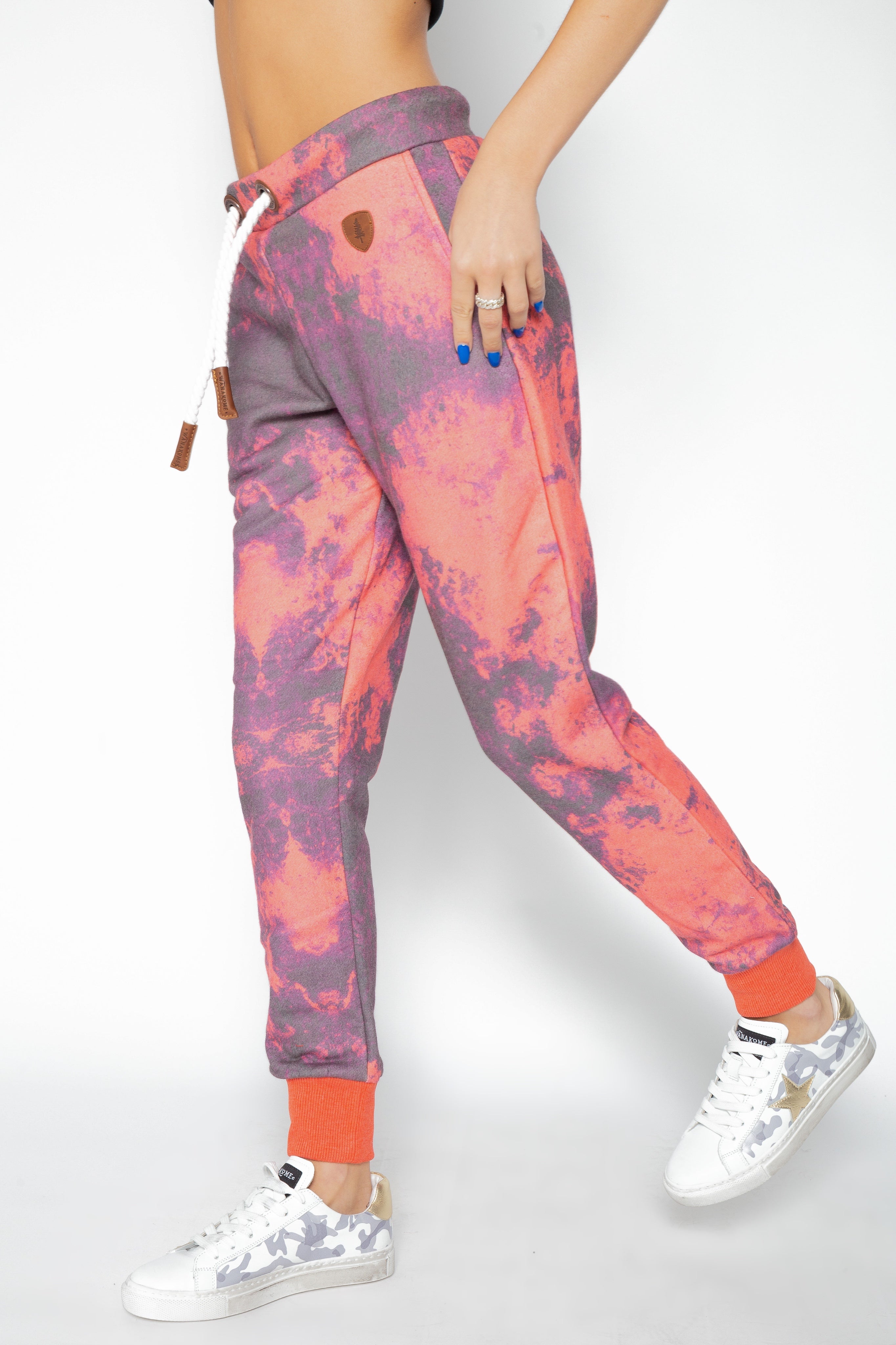Ida Clay Black Tie Dye Jogger Pants - Comfortable Women's Casual Lounge Wear for Yoga, Running & Home Relaxation