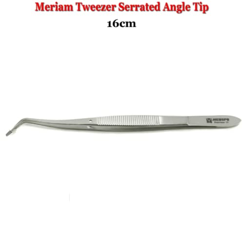 Professional Orthodontic & Surgical Tweezers - Dental Bracket Placing Forceps, Cotton Dressing Tissue Clamps, Direct Bonding & Serrated Suture Pliers - CE Certified Meriam Tweezers for Dental Clinics, Hospitals & First Aid Kits