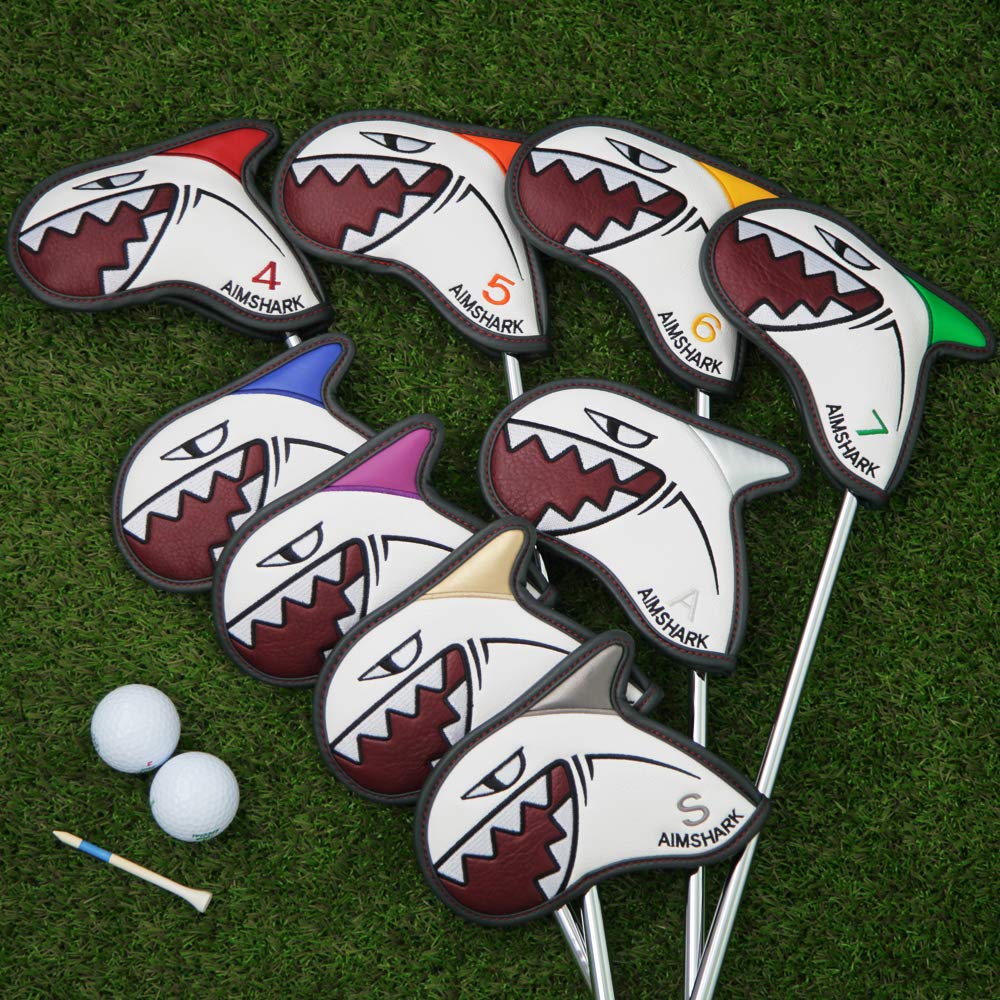 Premium 9-Piece Golf Iron Head Covers Set - Colorful & Durable Club Protectors for Men & Women - Perfect for Driving Range, Course Play & Travel