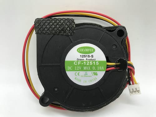 5015 Turbo Fan - 12V DC Blower Fan with Colorful LED, 0.18A High-Speed Cooling Fan for PC Cooling, 3D Printers & Electronics - Perfect for Gaming Rigs, Server Rooms & DIY Projects