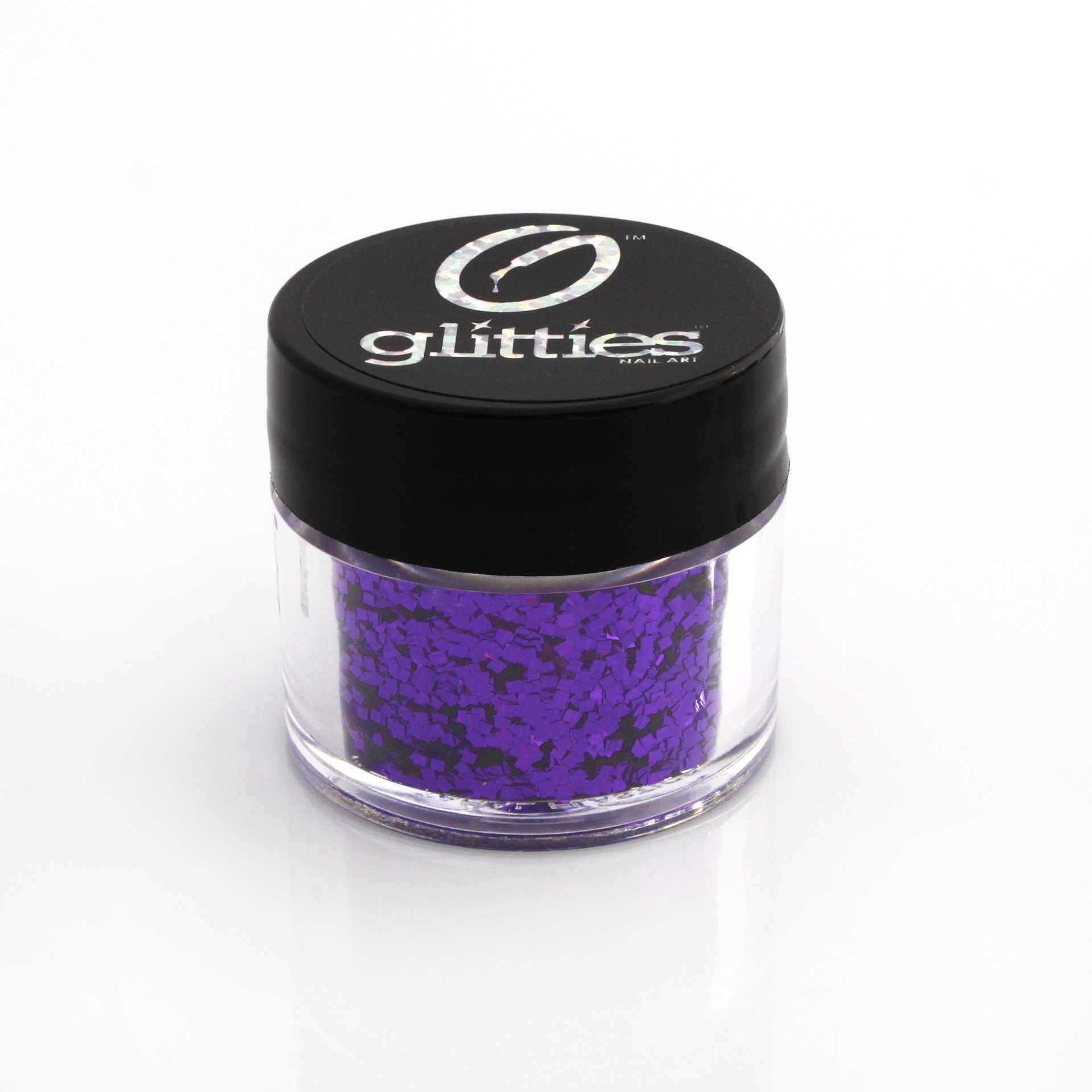 Square Purple Solvent Resistant Glitter for Nails - 10g Iridescent Holographic Polyester Glitter for Gel, Acrylic, Nail Polish & Nail Art - Perfect for DIY Manicures, Nail Salon & Professional Nail Designs