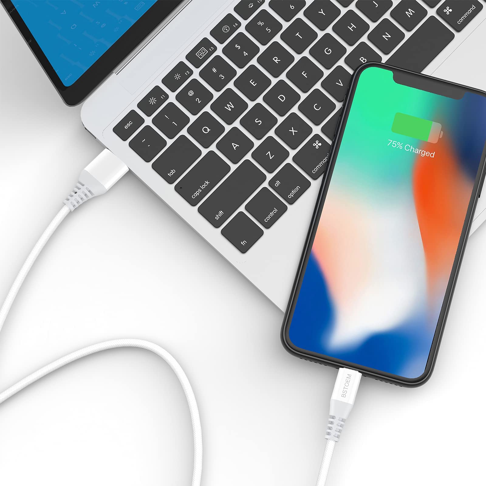 2-Pack 7-Inch Short iPhone Charging Cable - Fast USB to Lightning Charger Cord Compatible with iPhone 14/13/12/11/XS Max/XR/X/8/7/6/6s Plus/SE/5/5s/5c & iPad Air/Pro/Mini - Perfect for Travel, Car, Bedside & Desk Charging