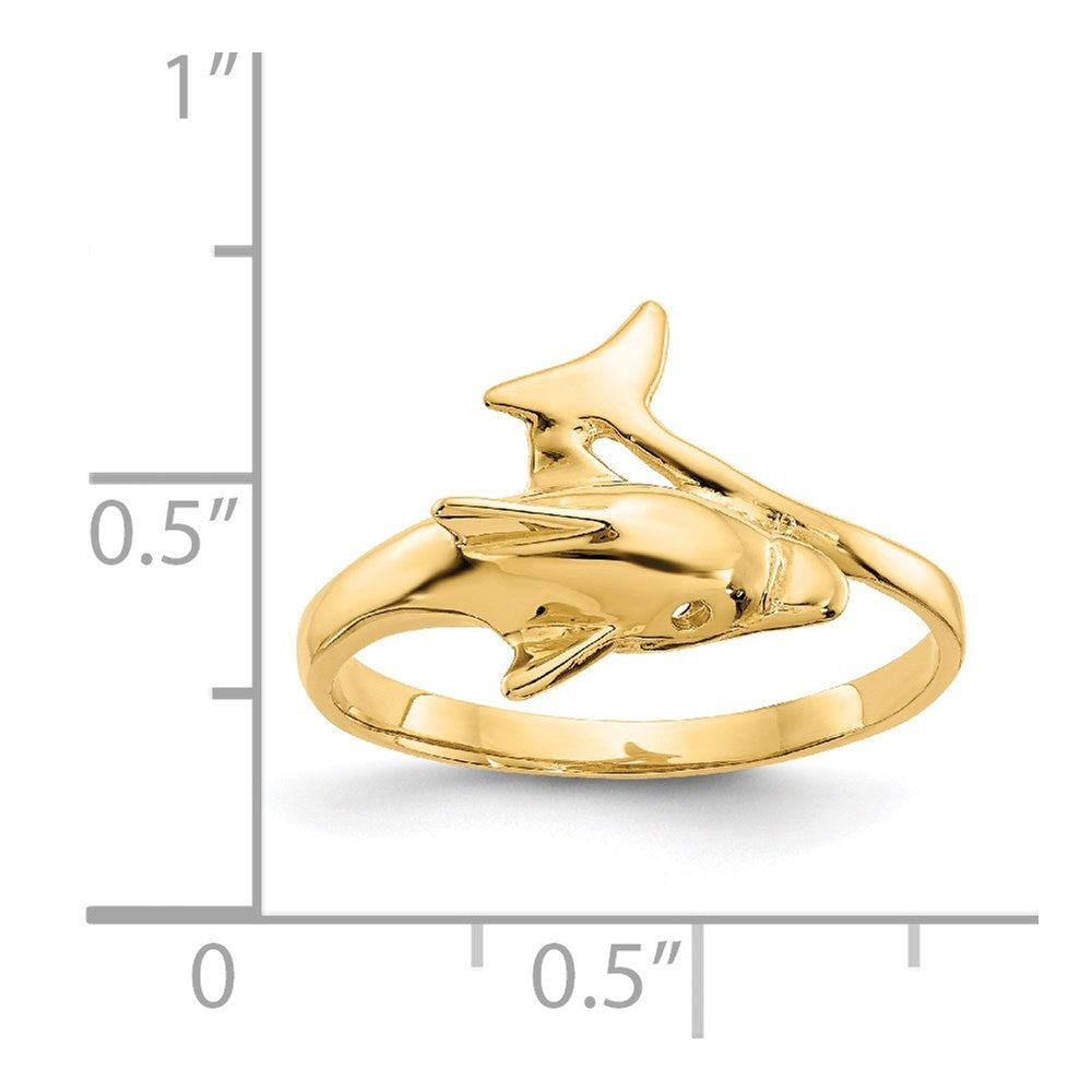 Elegant Gold Dolphin Ring - Model K3921 | Stylish Jewelry for Women | Perfect Gift for Birthdays, Anniversaries & Beach Vacations