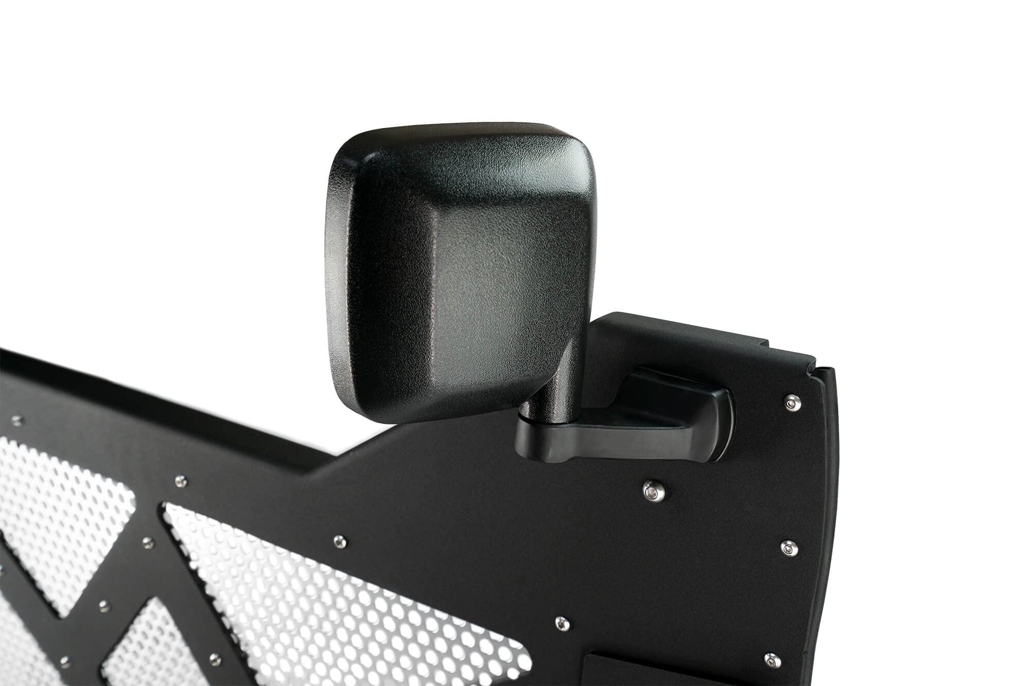 DV8 Offroad Front Half Doors with Aluminum Mesh for 2018-2025 Jeep Wrangler JL & 2020-2025 Jeep Gladiator JT - Front Set with Mirrors, Paintable Mesh Screens & Locking Latches | Perfect for Off-Roading, Beach Driving & Summer Adventures